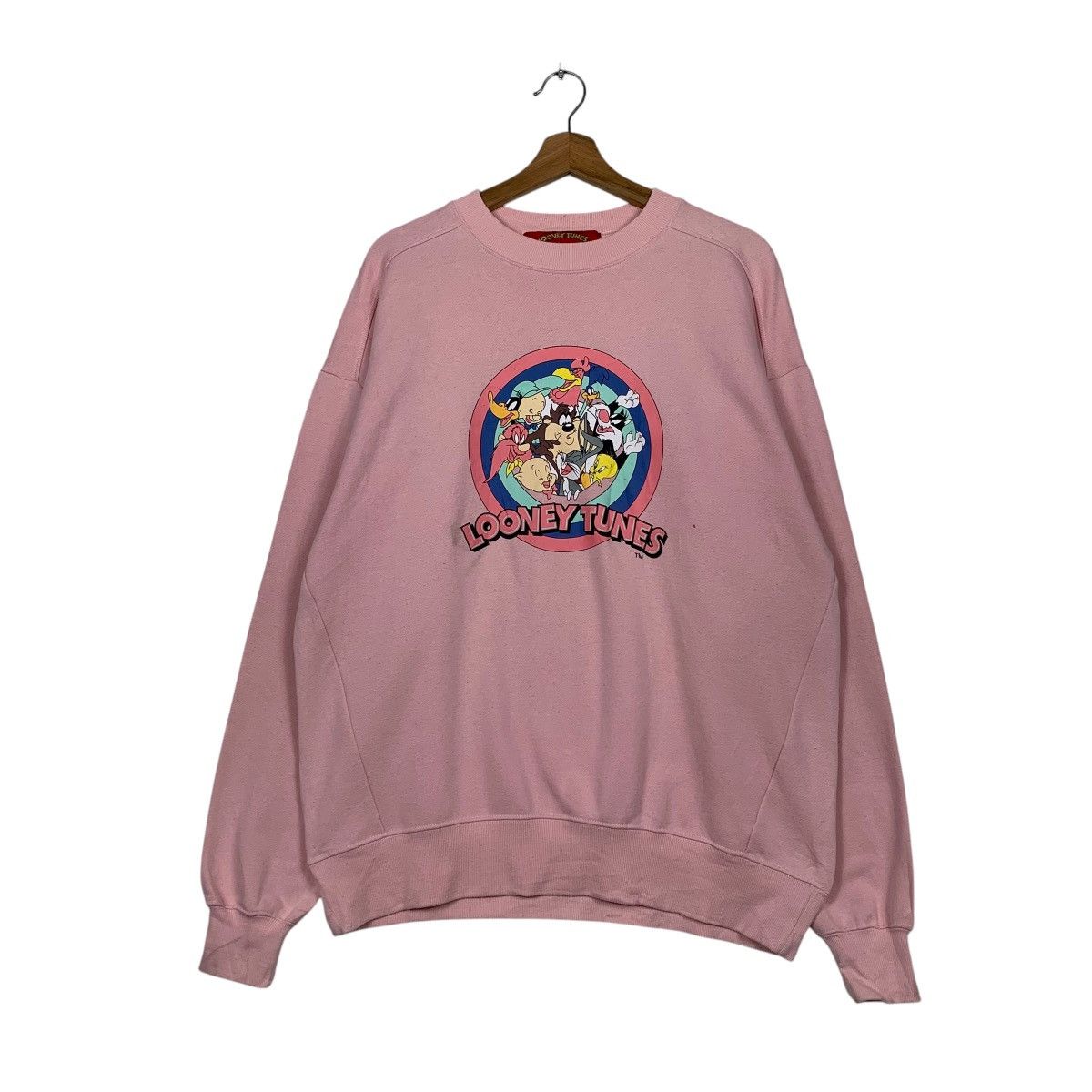 Japanese Brand Looney Tunes Pink Crewneck Sweatshirt Size US M / EU 48-50 / 2 - 1 Thumbnail