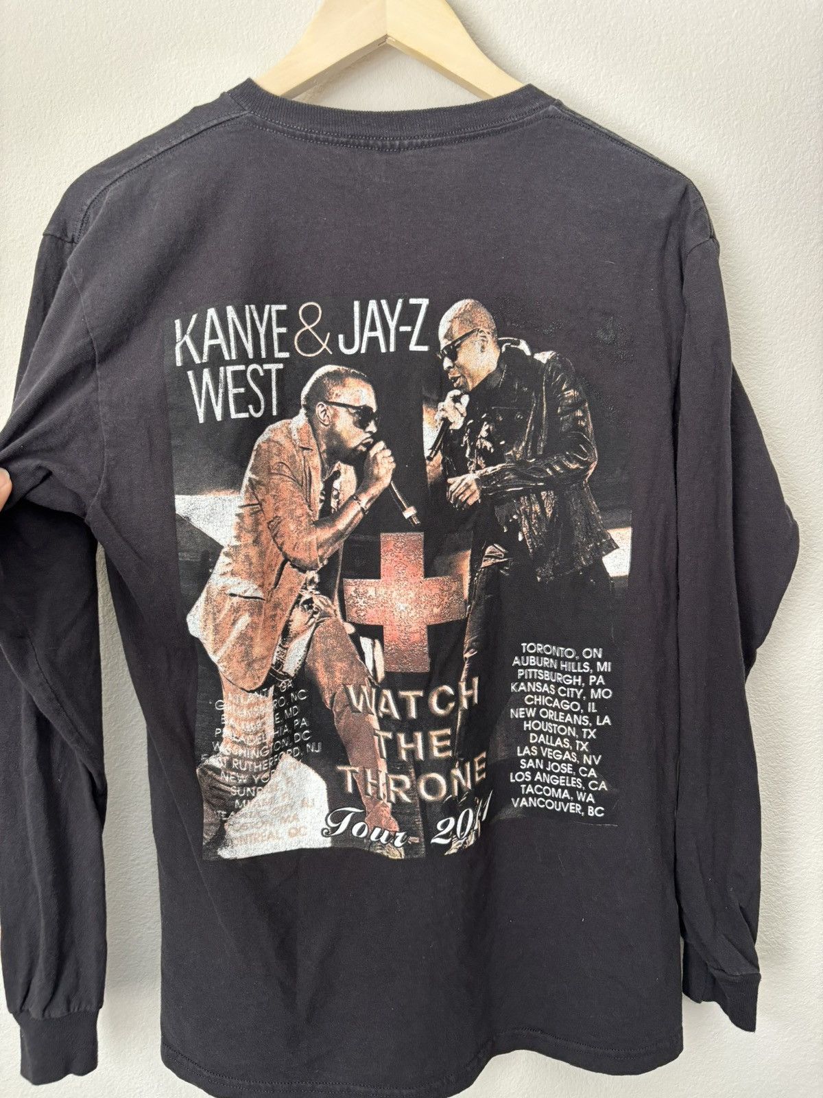 Vintage 2011 Kanye West & Jay Z Watch The Throne Tour Tee Shirt Size US M / EU 48-50 / 2 - 4 Thumbnail