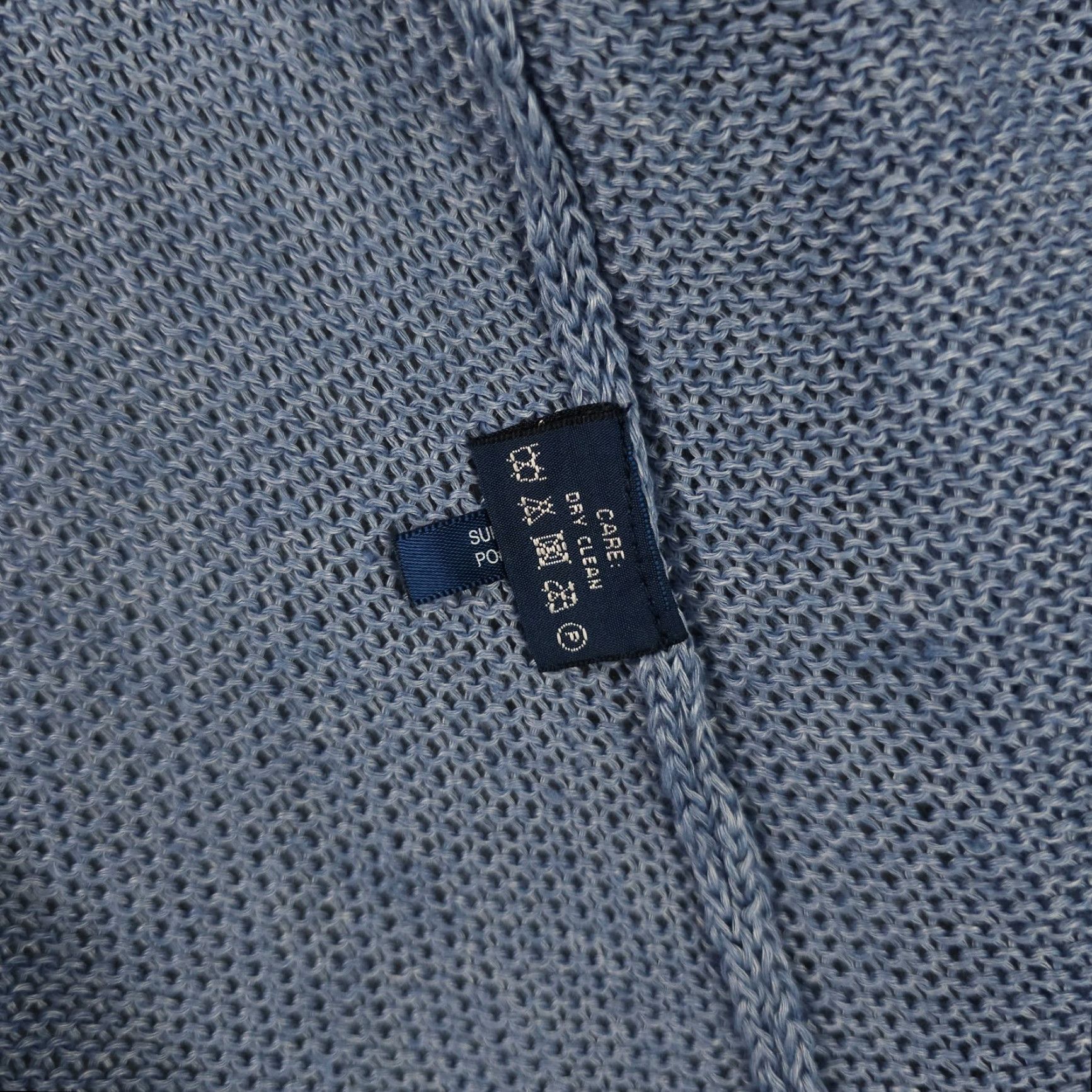 Ralph Lauren Ralph Lauren Sweater Womens Medium Blue Linen Open Front Adjustable Hem Size M / US 6-8 / IT 42-44 - 4 Thumbnail