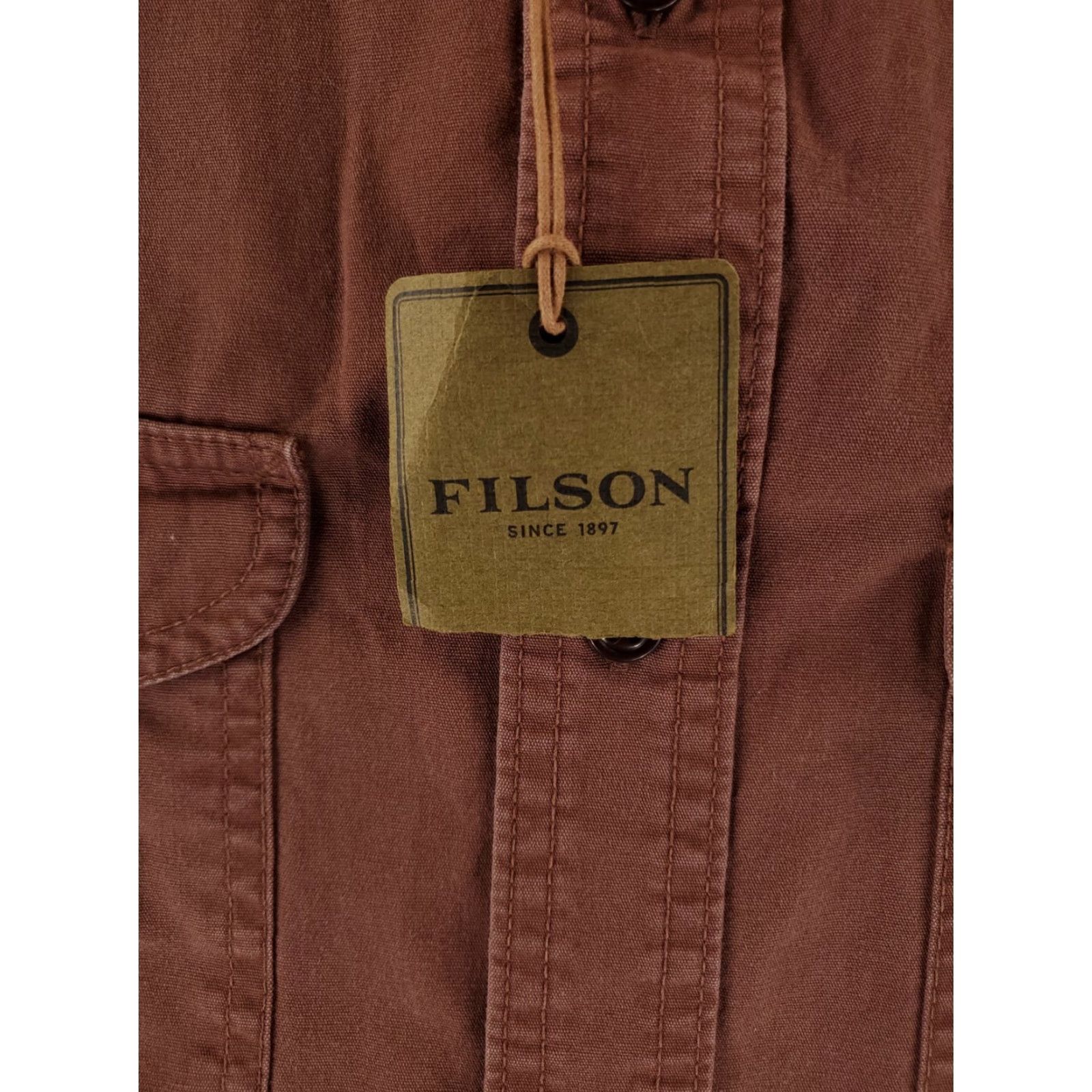 Filson Filson Shirt Field Button Up Short Sleeve Rod & Gun Club Red Clay XL Mens NWT Size US XL / EU 56 / 4 - 4 Thumbnail