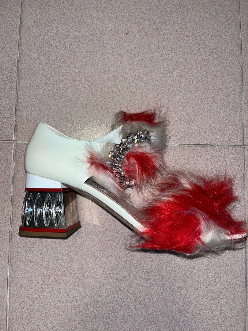 Miu Miu Miu Miu Faux Fur Heels Size US 10 / IT 40 - 4 Thumbnail