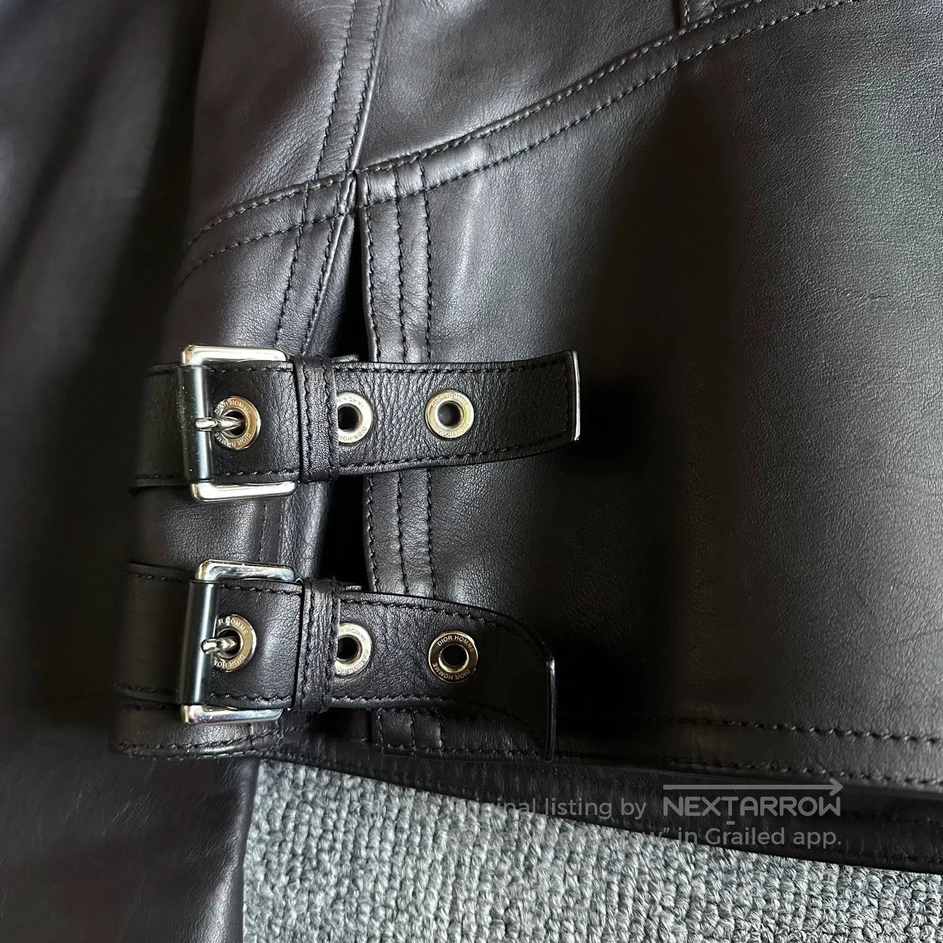 Dior dior homme black red leather motorcycle jacket. Size US M / EU 48-50 / 2 - 8 Thumbnail