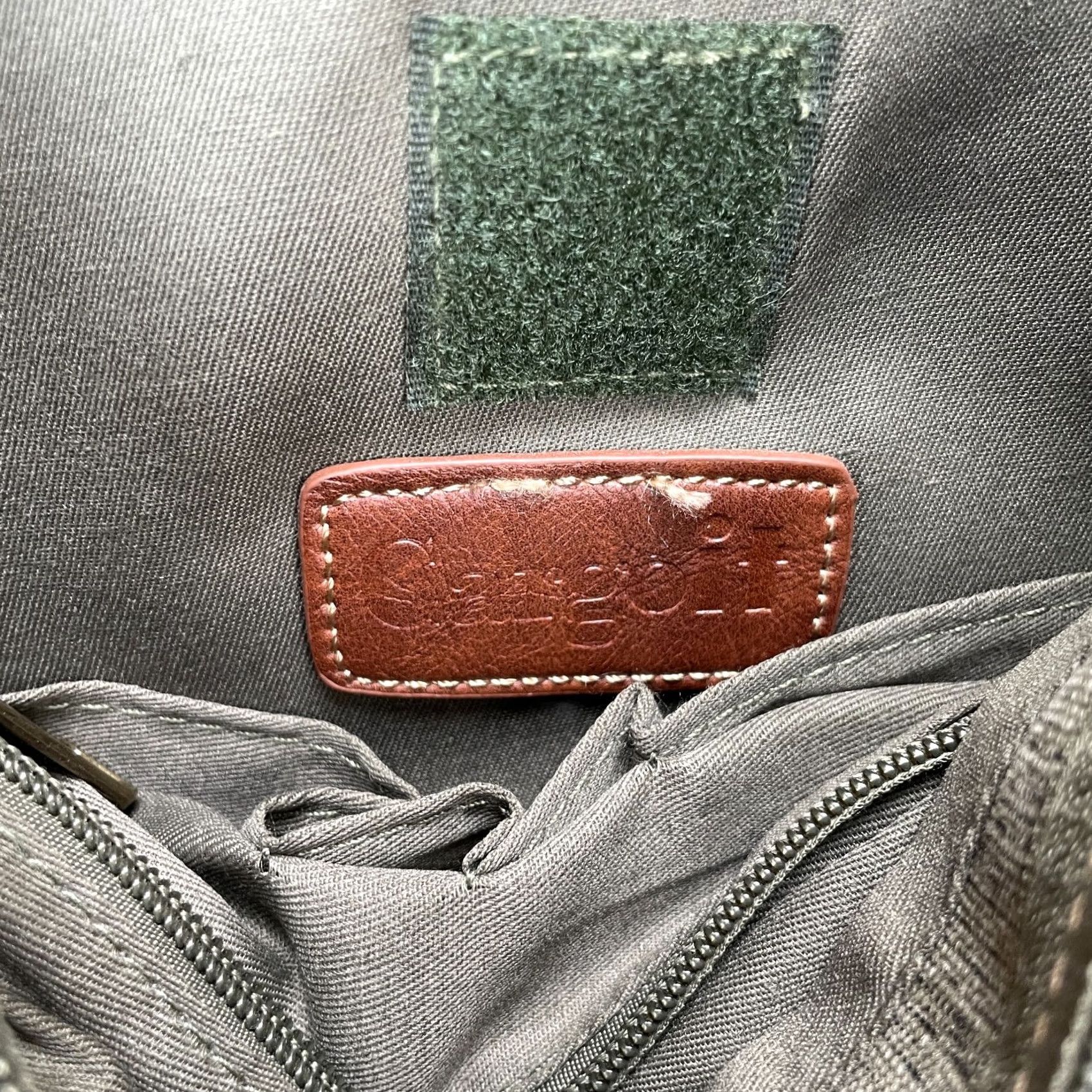 Vintage Cargoit Bag Crossbody Mens Green Canvas Leather Trim Pockets Adjustable Strap Size ONE SIZE - 3 Thumbnail