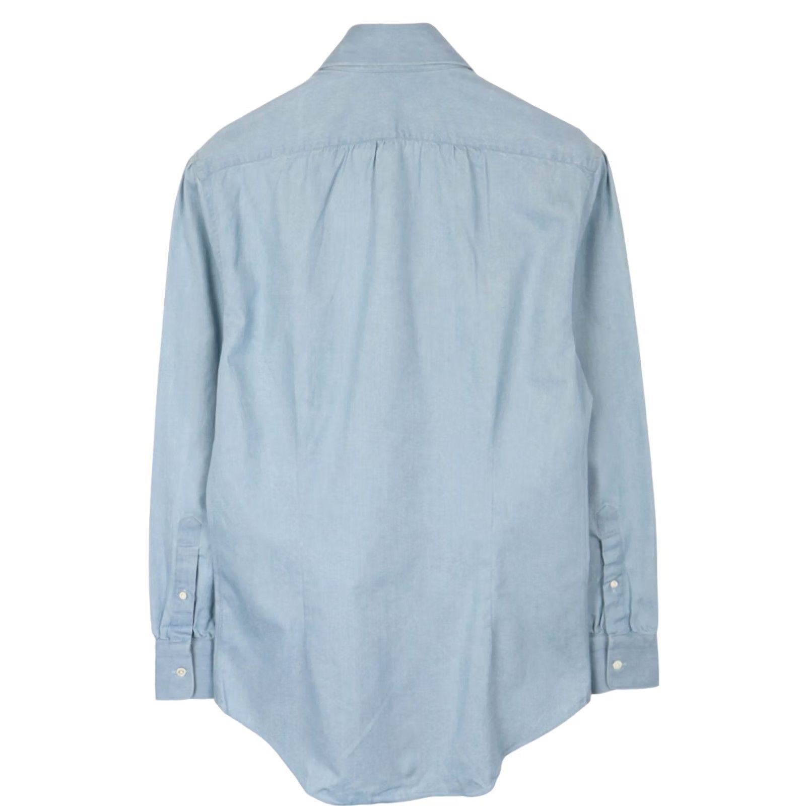 Suitsupply Suitsupply Extra Slim Fit Formal Shirt Blue Mens MEDIUM Button Down Neck Size 40R - 2 Thumbnail