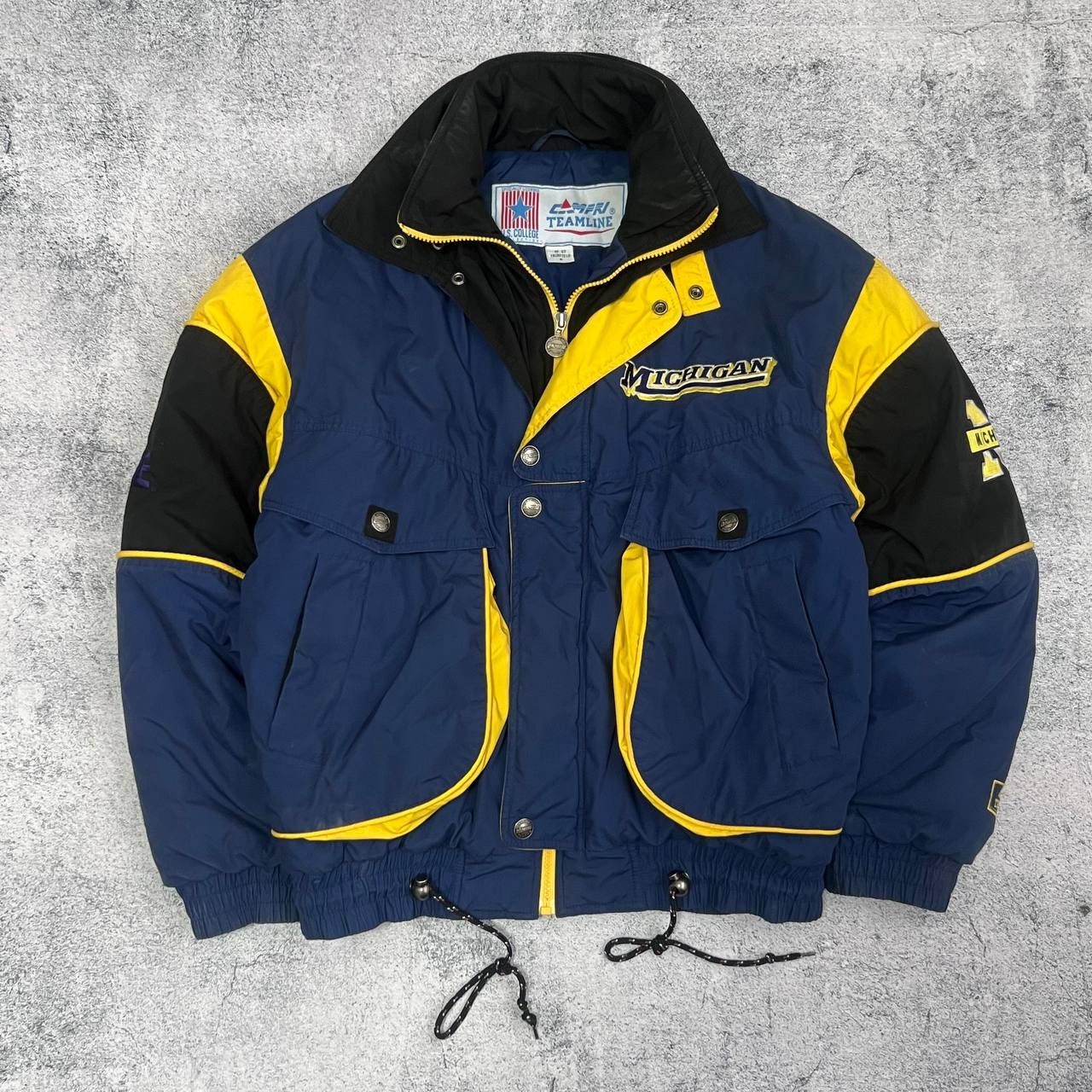 Vintage Campri Michigan Wolverines Bomber Jacket Zip Size M