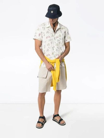 Maison Kitsune White All Over Scooter Print Short Sleeve Shirt Size US S / EU 44-46 / 1 - 6 Thumbnail