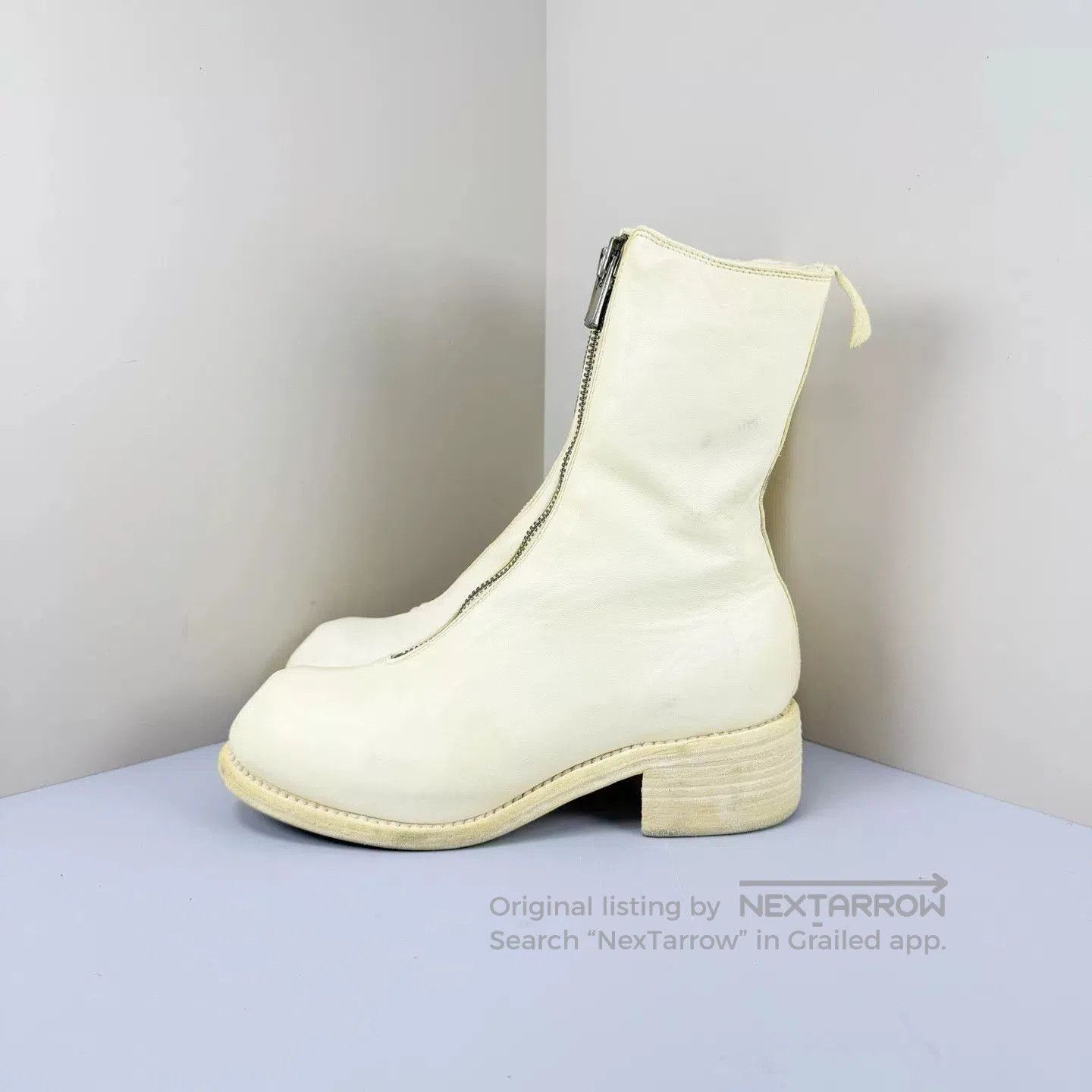Guidi Guidi PL2 White Horse Leather Ankle Boots. Size US 5.5 / IT 35.5 - 1 Thumbnail