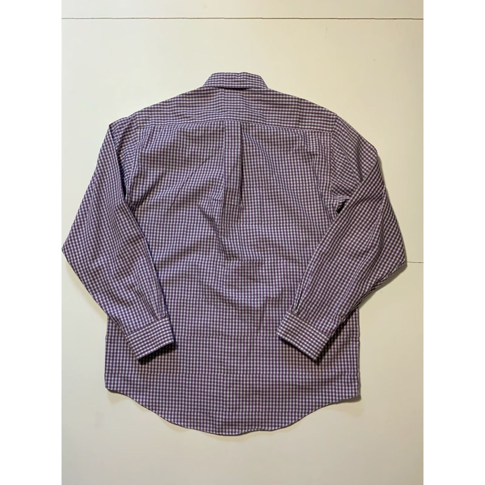 Brooks Brothers VINTAGE Brooks Brothers Polo Shirt The Original 346 Purple White Non Iron Button Front Dress Shirt M Mens Size US M / EU 48-50 / 2 - 2 Thumbnail