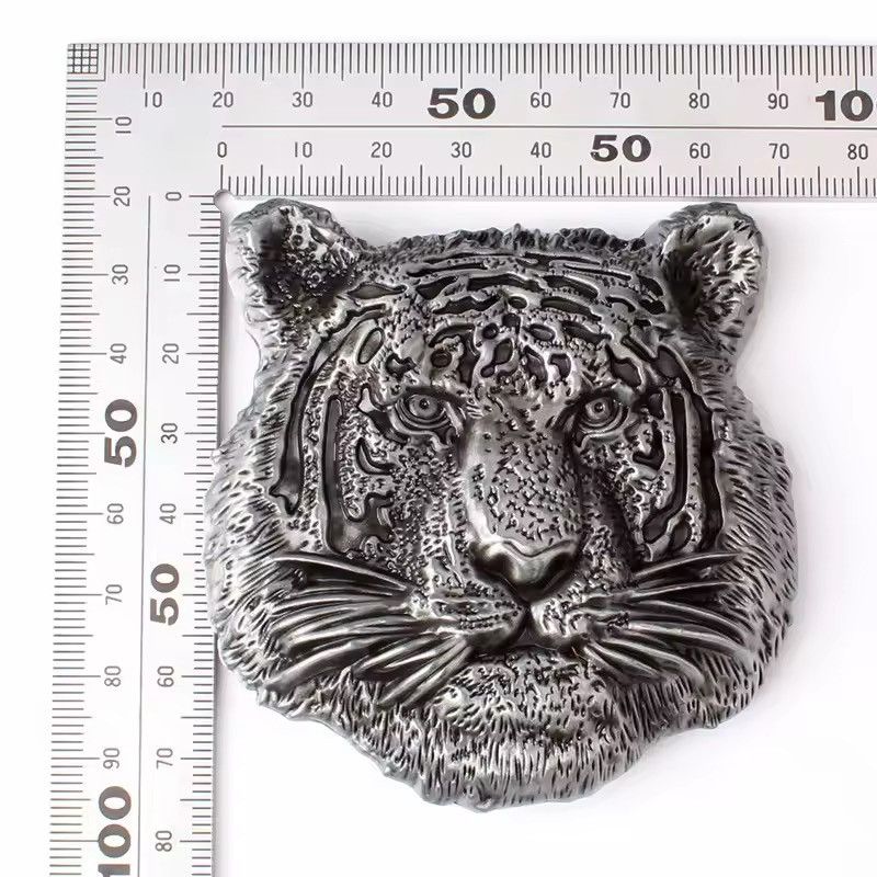 Cowboy Equipment Metal Tiger Head Belt Buckle Size ONE SIZE - 3 Thumbnail