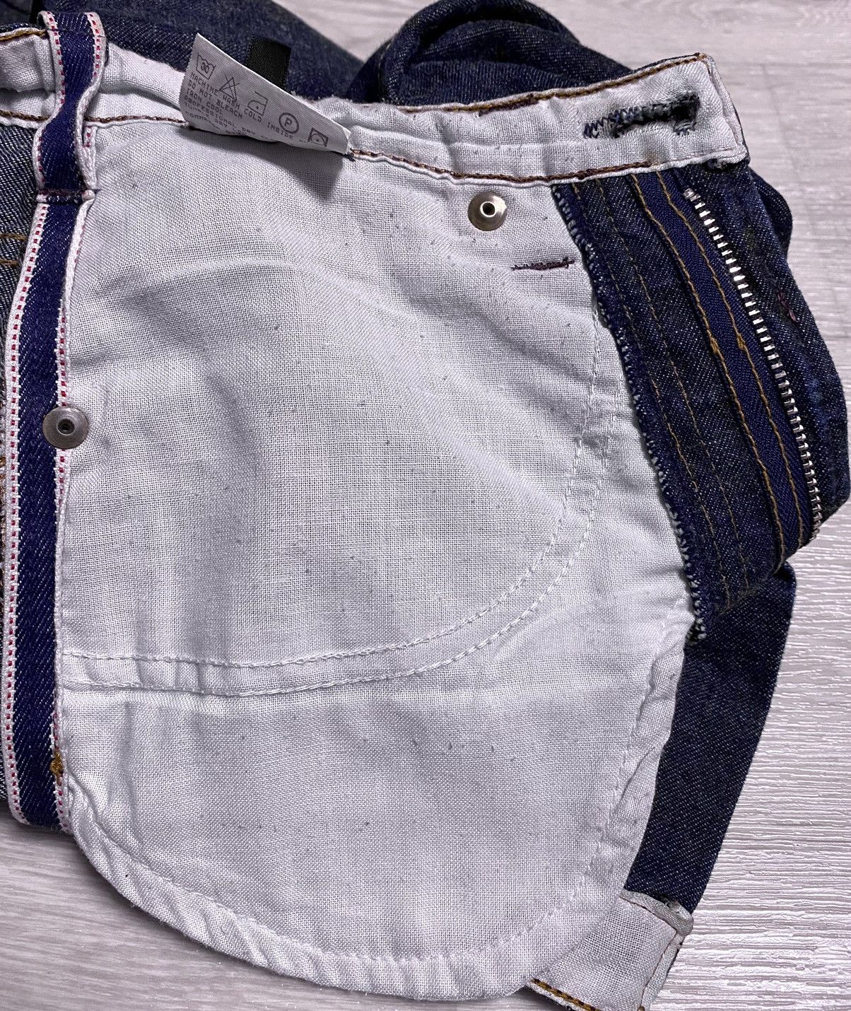 Marithe + Francois Girbaud Marithé + Francois Girbaud M+FG Navy Selvedge Denim Jeans Size 27" / US 4 / IT 40 - 18 Thumbnail