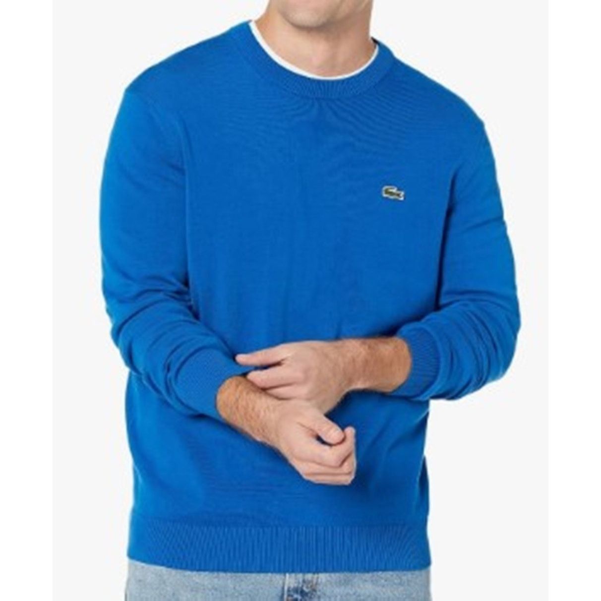 Lacoste Lacoste Mens Ah1985-51 Crew Neck Sweater Marina, XX-Large US Size US XXL / EU 58 / 5 - 1 Thumbnail
