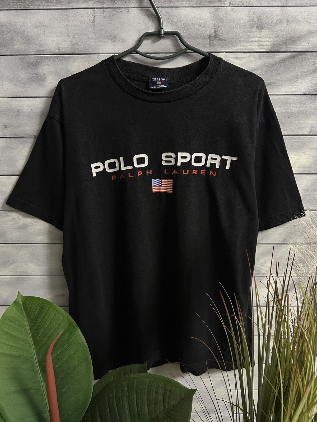 Ralph Lauren Sport Vintage T-Shirt Polo Sport Ralph Lauren USA Flag Big Logo Size US L / EU 52-54 / 3 - 1 Thumbnail