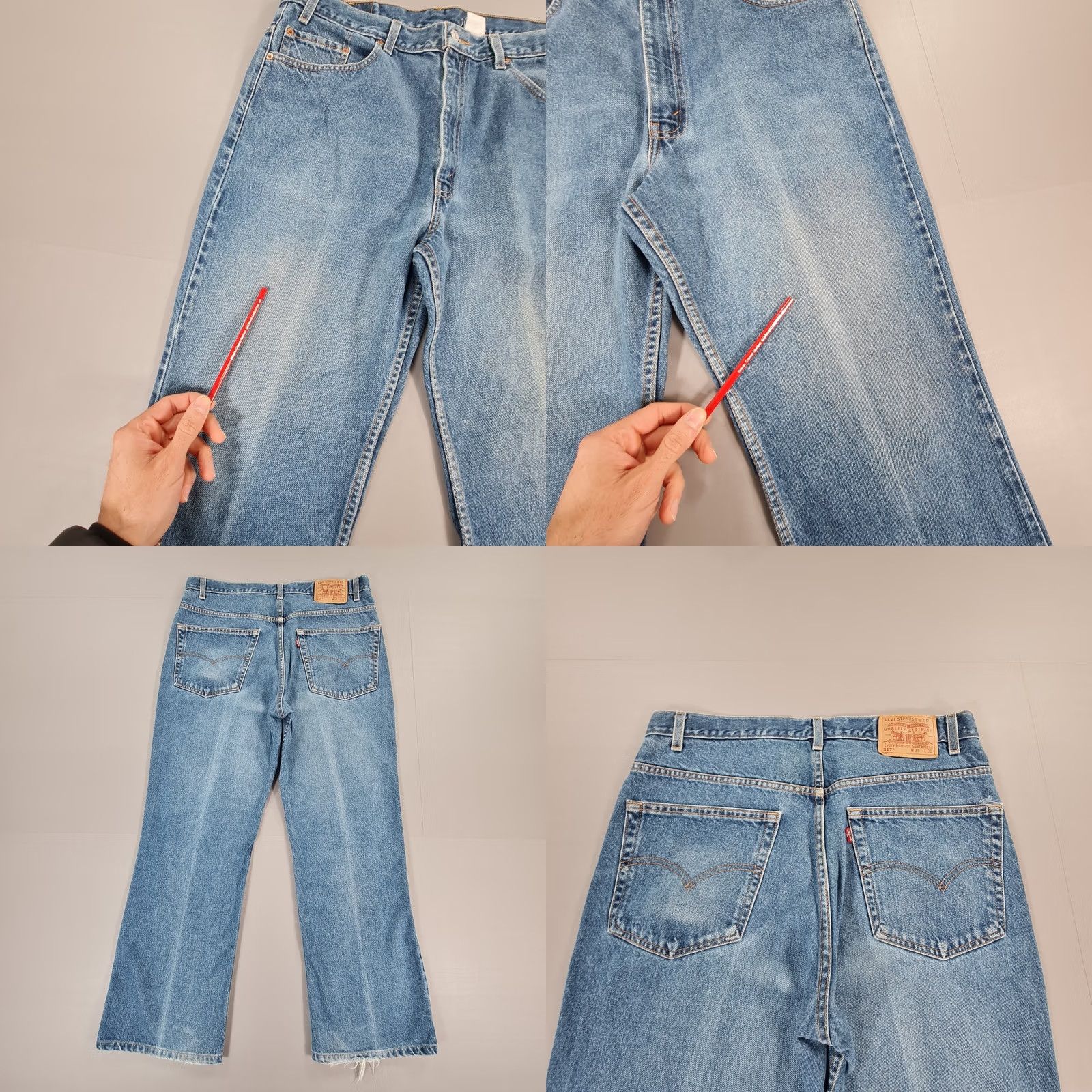 Levi's VINTAGE Levi's 517 Jeans Mens Blue W36 L28 Bootcut 90s Shirt Jeans Mens Blue 517 Bootcut 90s Size US 36 / EU 52 - 8 Thumbnail