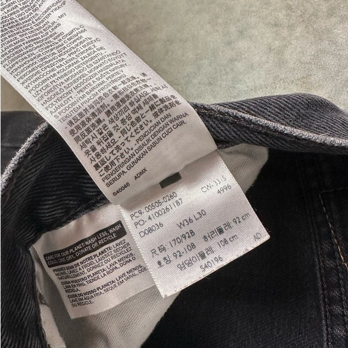 Levi's × Vintage Vintage Levis 505 Black Denim Jeans 36x30 Faded Y2K Regular Size US 36 / EU 52 - 7 Thumbnail