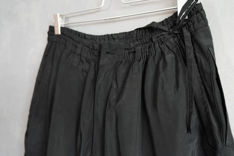 Yohji Yamamoto Yohji Yamamoto size 2 19SS blend glossy drawstring raven p Size US 28 / EU 44 - 3 Thumbnail