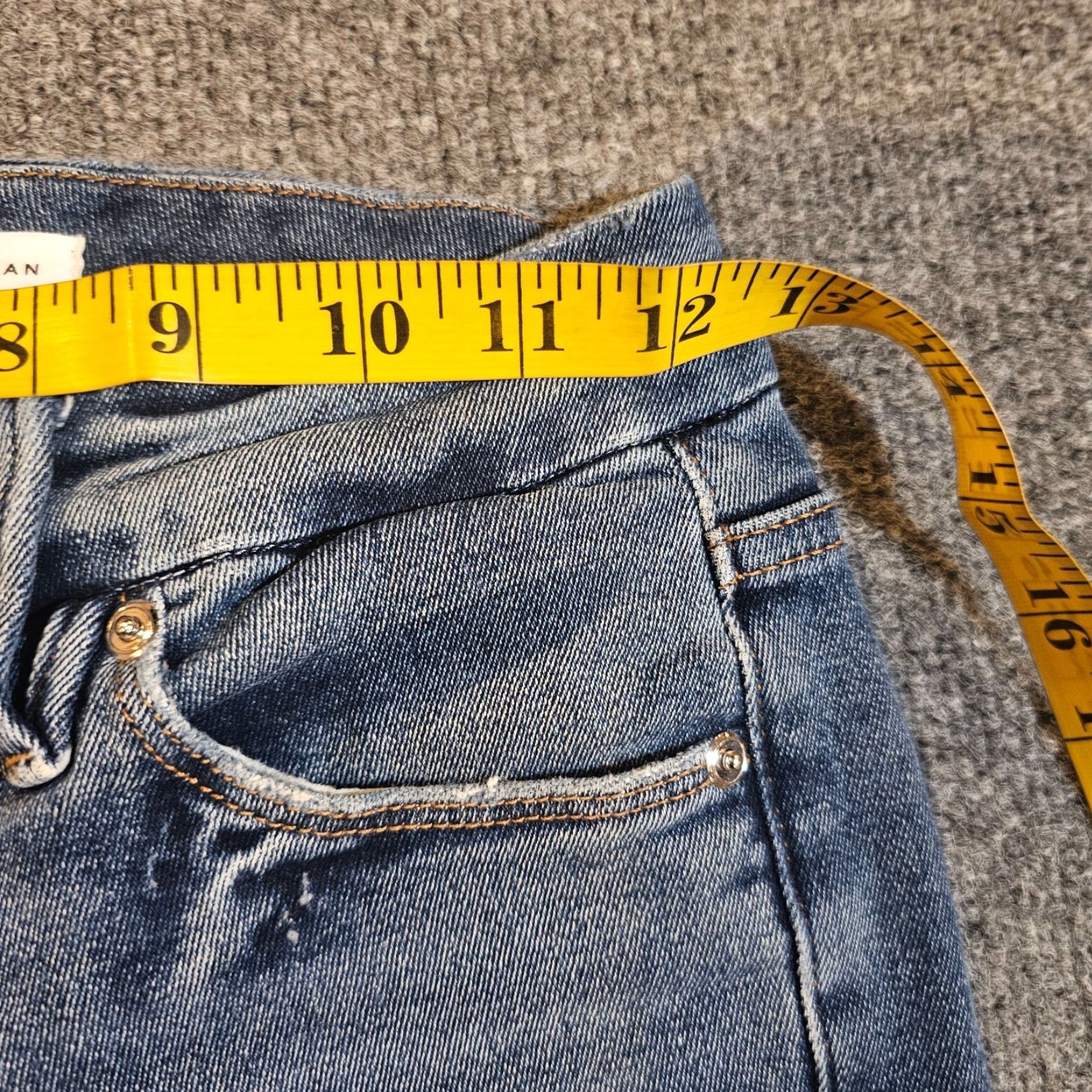 Good American Good American Jeans Women 25 Blue Mid Ankle Crop Stretch Distressed Casual Hem 5-Pocket Denim Cotton Spandex Womens Jeans Size 42" / US 20 - 5 Thumbnail