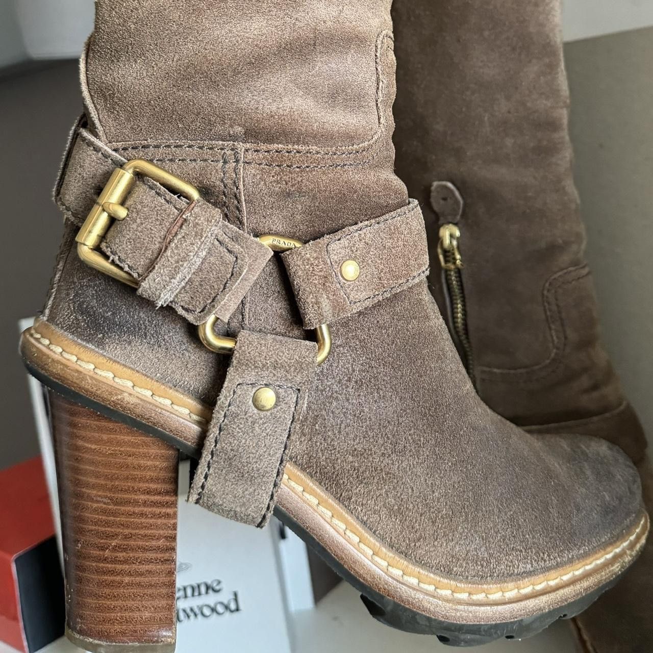 Prada Prada Archive Vintage biker gladiator boots with many belts Size US 6.5 / IT 36.5 - 4 Thumbnail