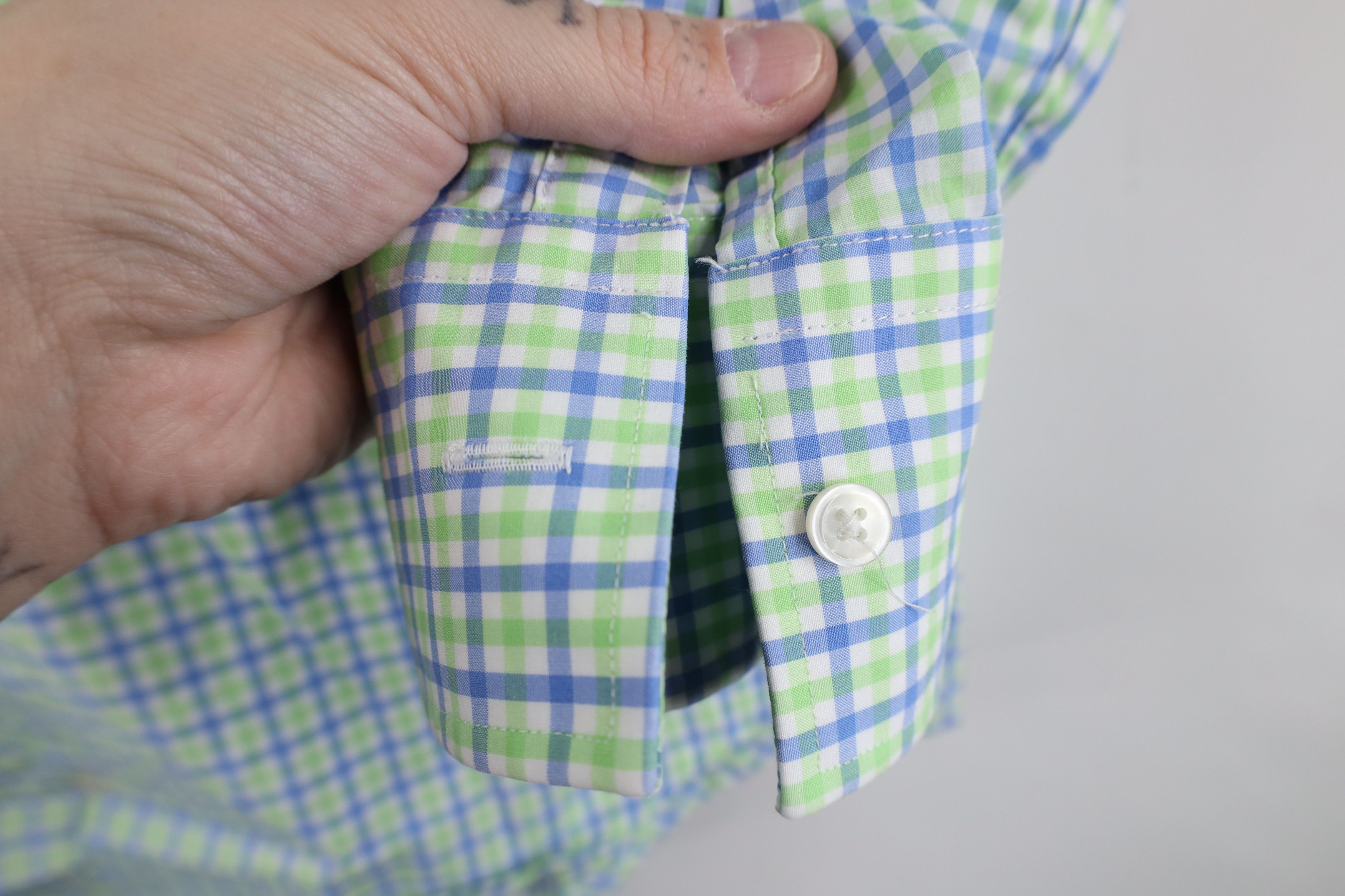 Hugo Boss × Vintage Hugo Boss Fit Collared Long Sleeve Button Shirt Green Plaid Size US S / EU 44-46 / 1 - 4 Thumbnail
