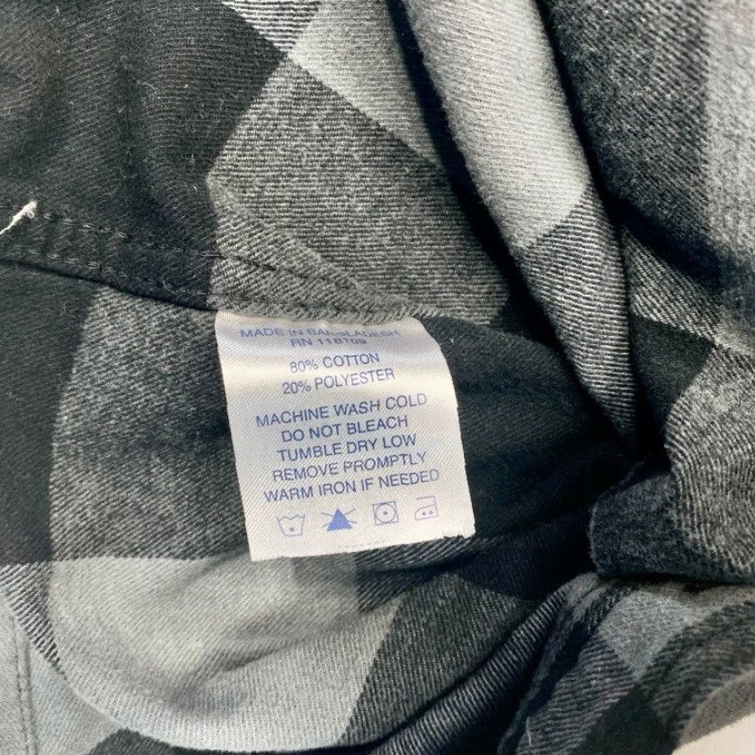 Vintage Smith's Workwear Flannel Shirt Men Large Black Gray Plaid Long Sleeve 8503 Size US L / EU 52-54 / 3 - 7 Thumbnail