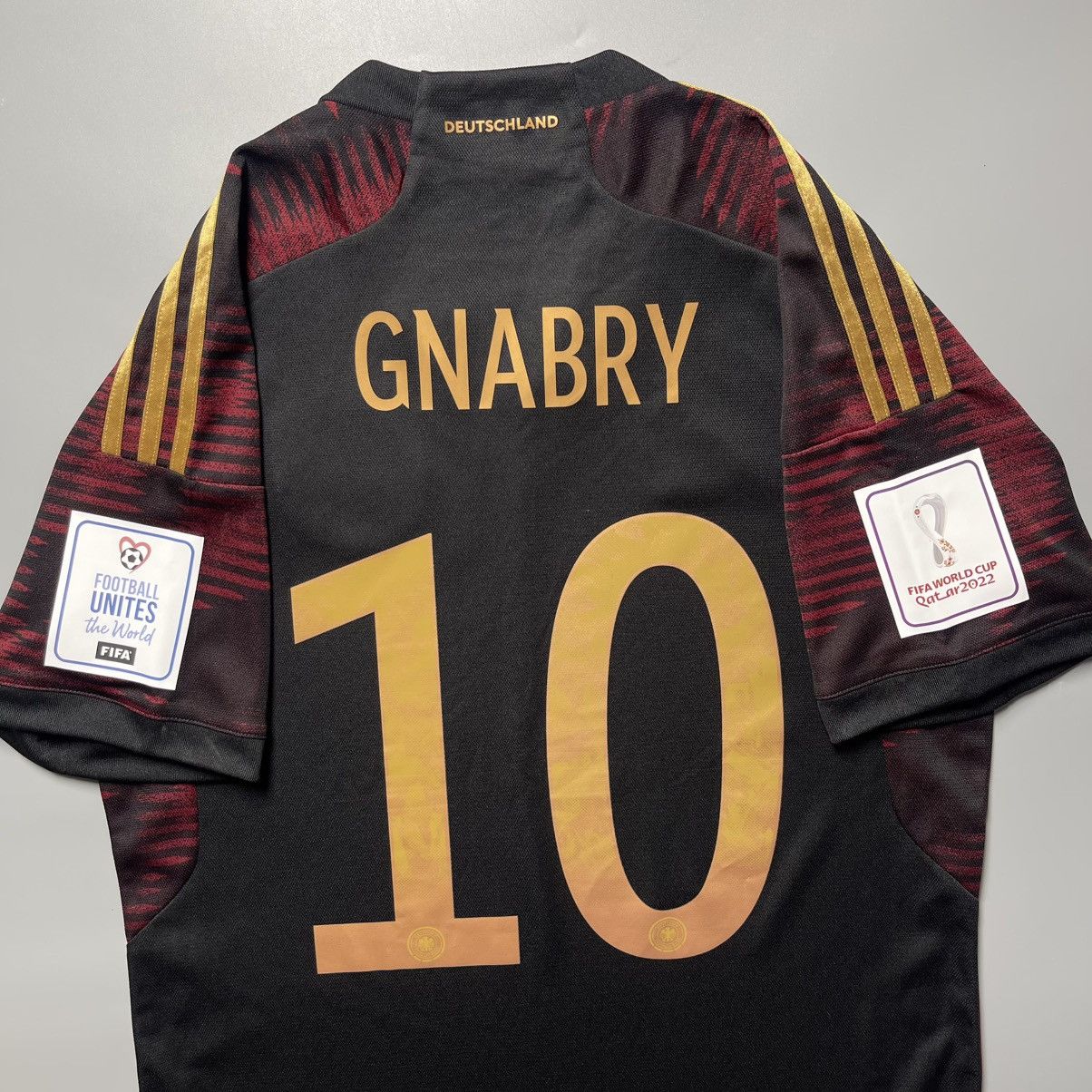 Adidas GERMANY ADIDAS 2022 WORLD CUP SOCCER AWAY JERSEY #10 GNABRY Size US M / EU 48-50 / 2 - 8 Thumbnail
