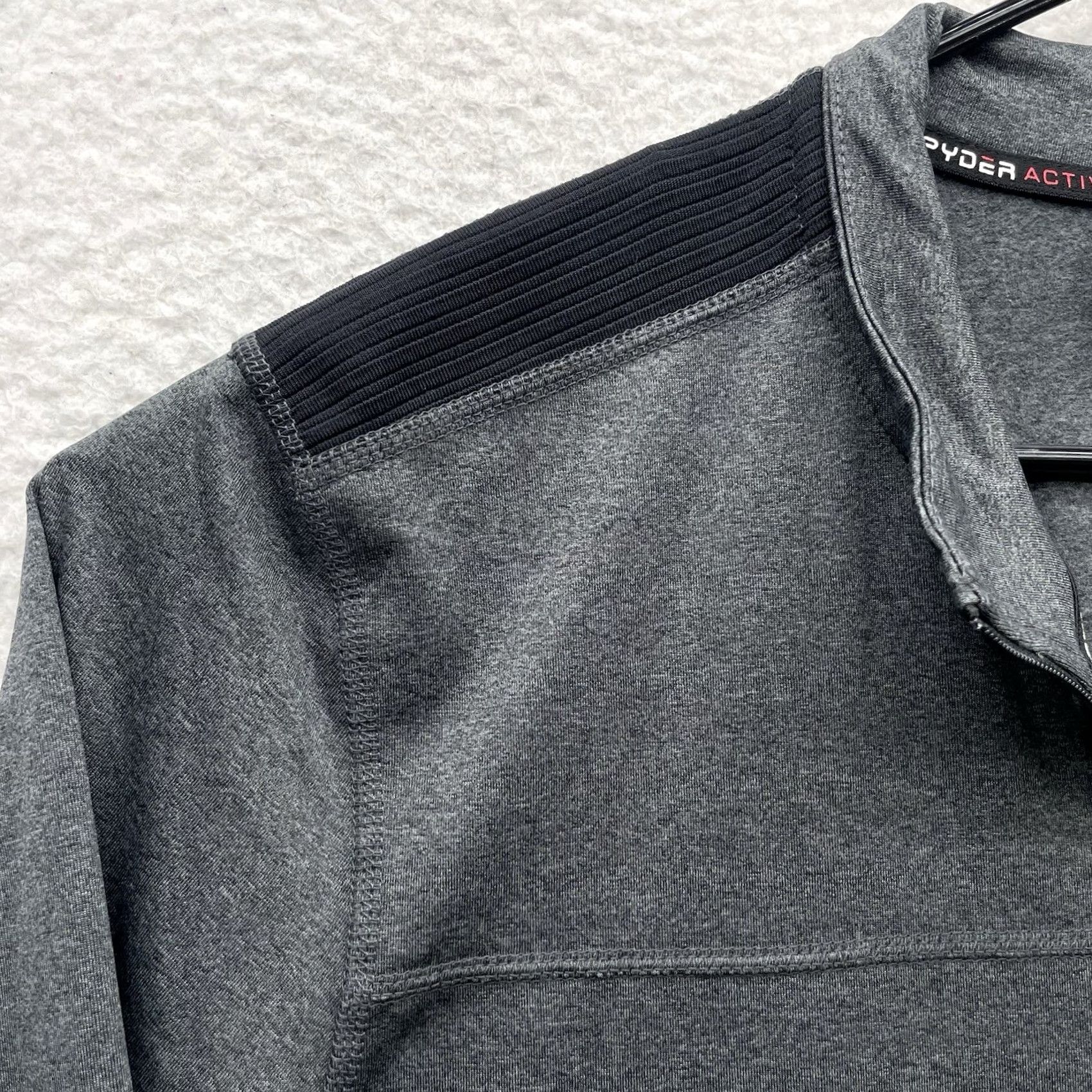 Spyder Spyder Mens XL Heather Gray ProwB Performance 1/4 Zip Hiking Jacket Sports Athleisure Activewear Men XL Gray Spyder Active Pullover Jacket Size US XL / EU 56 / 4 - 3 Thumbnail