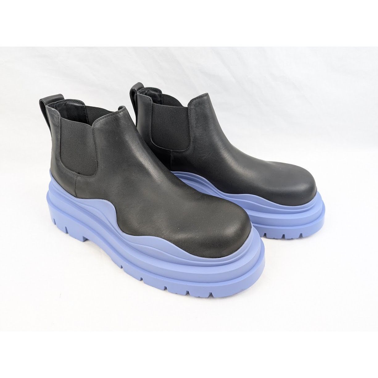 Bottega Veneta o1rshd1 Military Calf The Tire Boots in Black/Purple Size US 11 / EU 44 - 14 Thumbnail