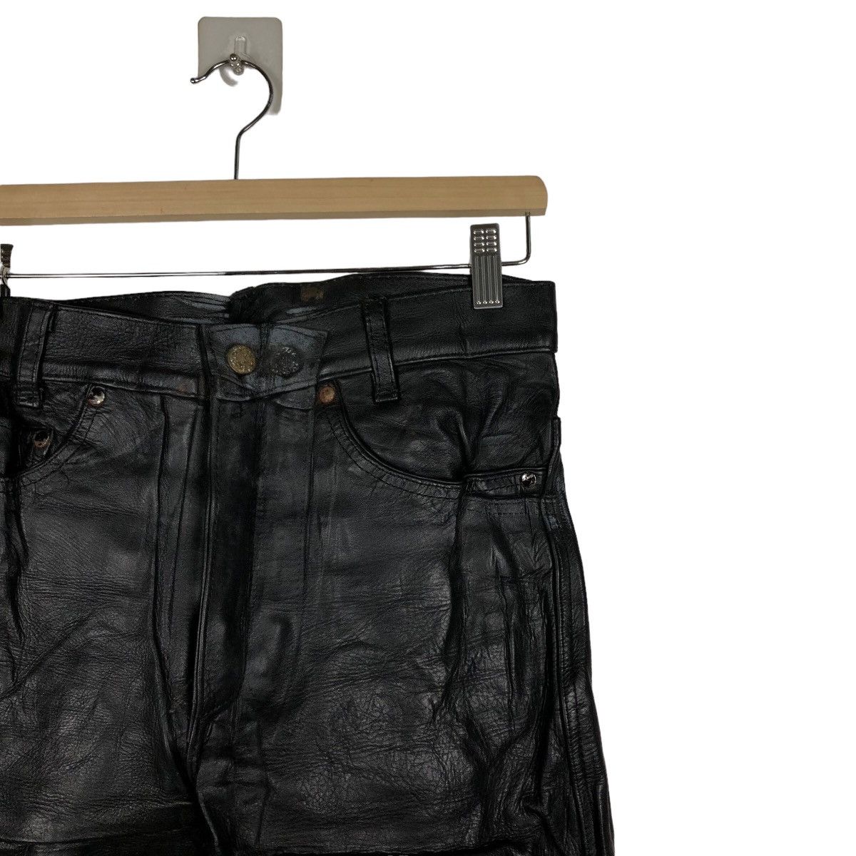 Genuine Leather 🔥Rare 90’s Genuine Leather Pants Racing Issey Miyake Japan Size US 28 / EU 44 - 5 Thumbnail