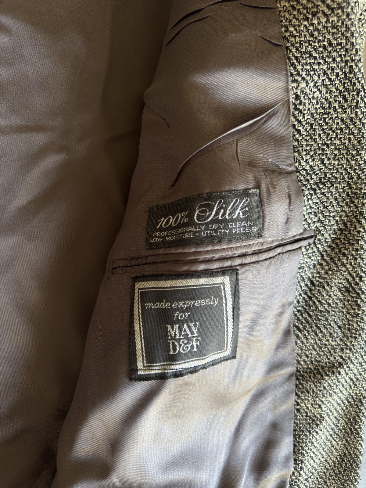 Dior Christian Dior Monsieur Vintage Silk Slub Tweed DB Jacket Size 44R - 7 Thumbnail