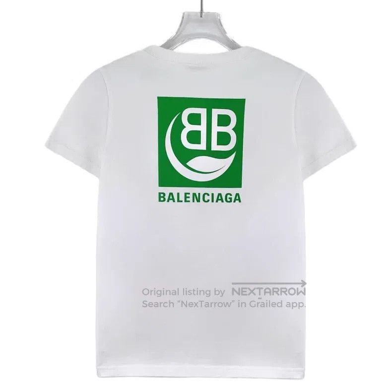 Balenciaga Balenciaga White environmental protection logo printed rou Size US L / EU 52-54 / 3 - 2 Thumbnail