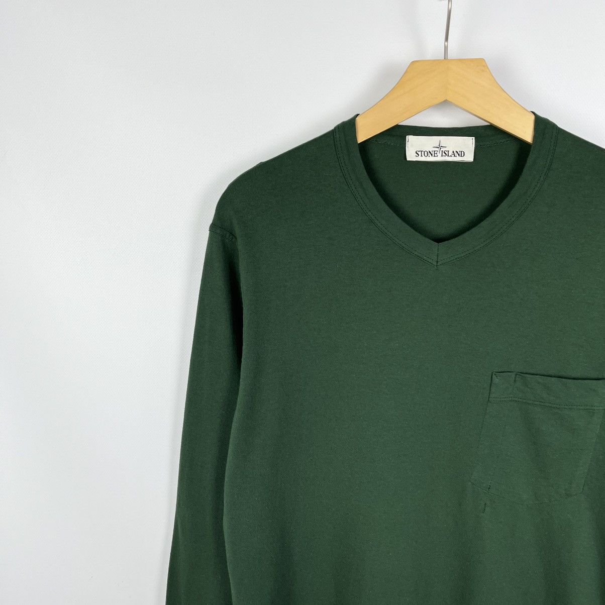 Stone Island Stone Island V Neck Pocket Long Sleeve T Shirt Size US M / EU 48-50 / 2 - 5 Thumbnail