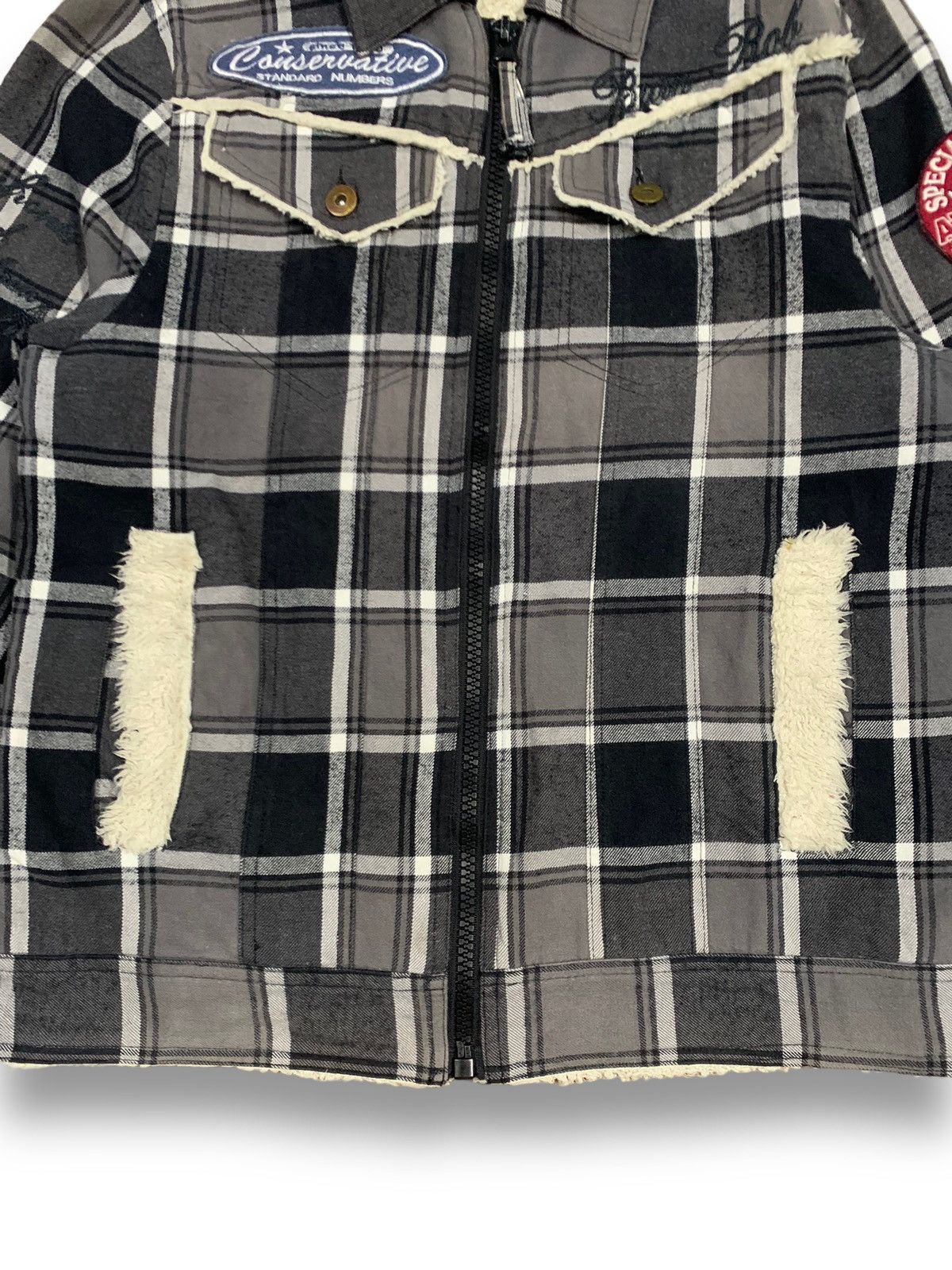 Japanese Brand Japanese Clone Devgru Plaid Multipockets Sherpa Lined Jacket Size US M / EU 48-50 / 2 - 10 Thumbnail