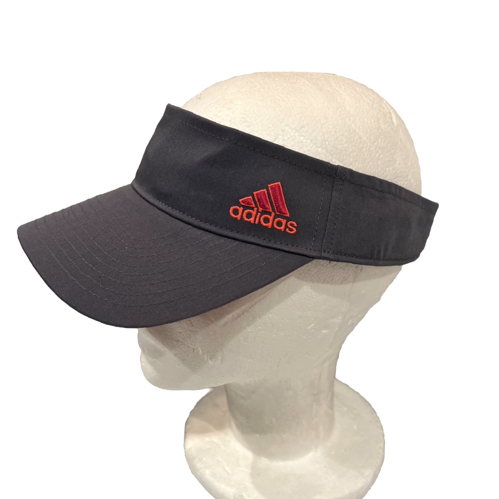 Adidas Adidas Visor Unisex Adults One Size Gray Logo Under Brim Hot Pink Sports Climalite Blended Polyester Spandex Size ONE SIZE - 2 Thumbnail