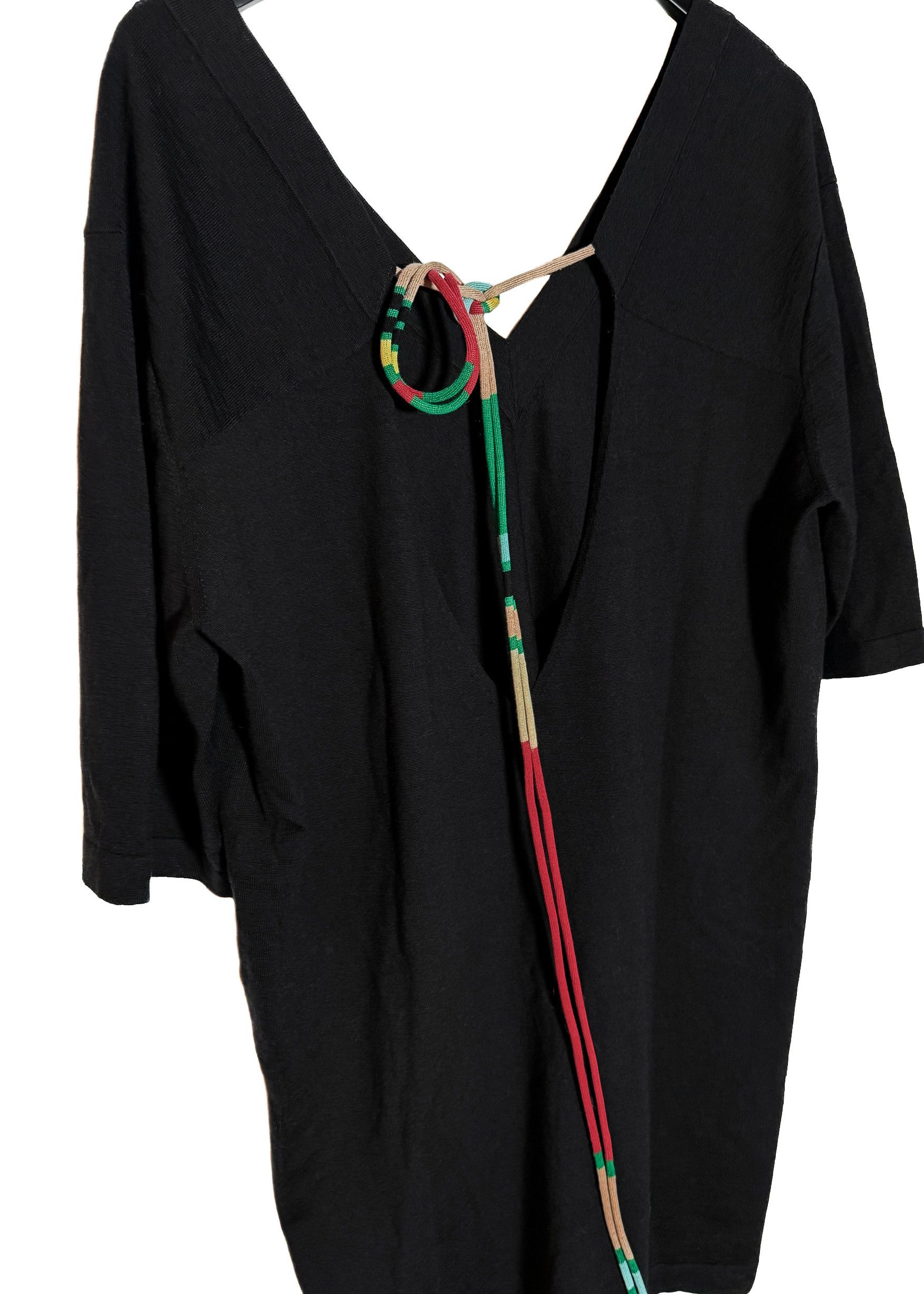 Dries Van Noten Dries Van Noten Black Wool Open Back Tunique Top Size S / US 4 / IT 40 - 4 Thumbnail