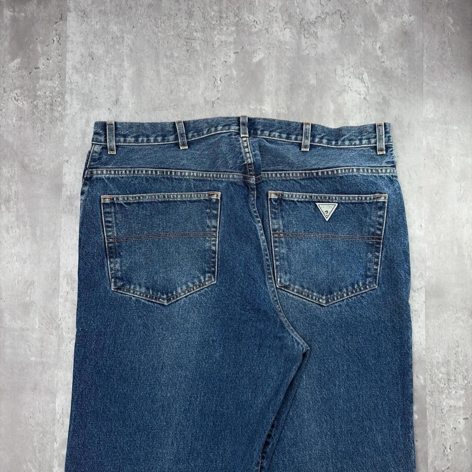Other Y2K Blue Guess USA Grunge Baggy Skater Denim Jeans Size US 40 / EU 56 - 2 Thumbnail