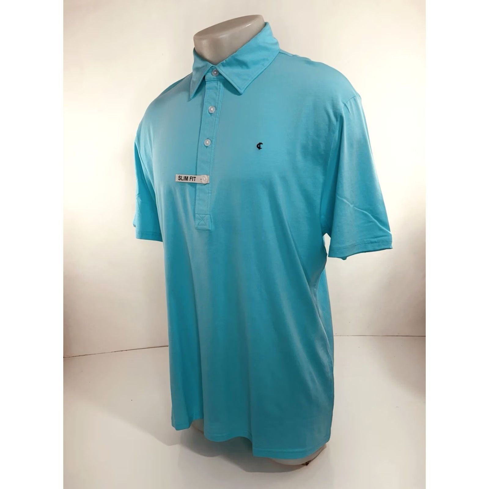 Vintage Criquet Austin - NEW w TAG - Slim Fit Embroidered Logo XL Golf Polo Shirt - Mens Polo Shirt XL Ipanema Blue Size US XL / EU 56 / 4 - 3 Thumbnail