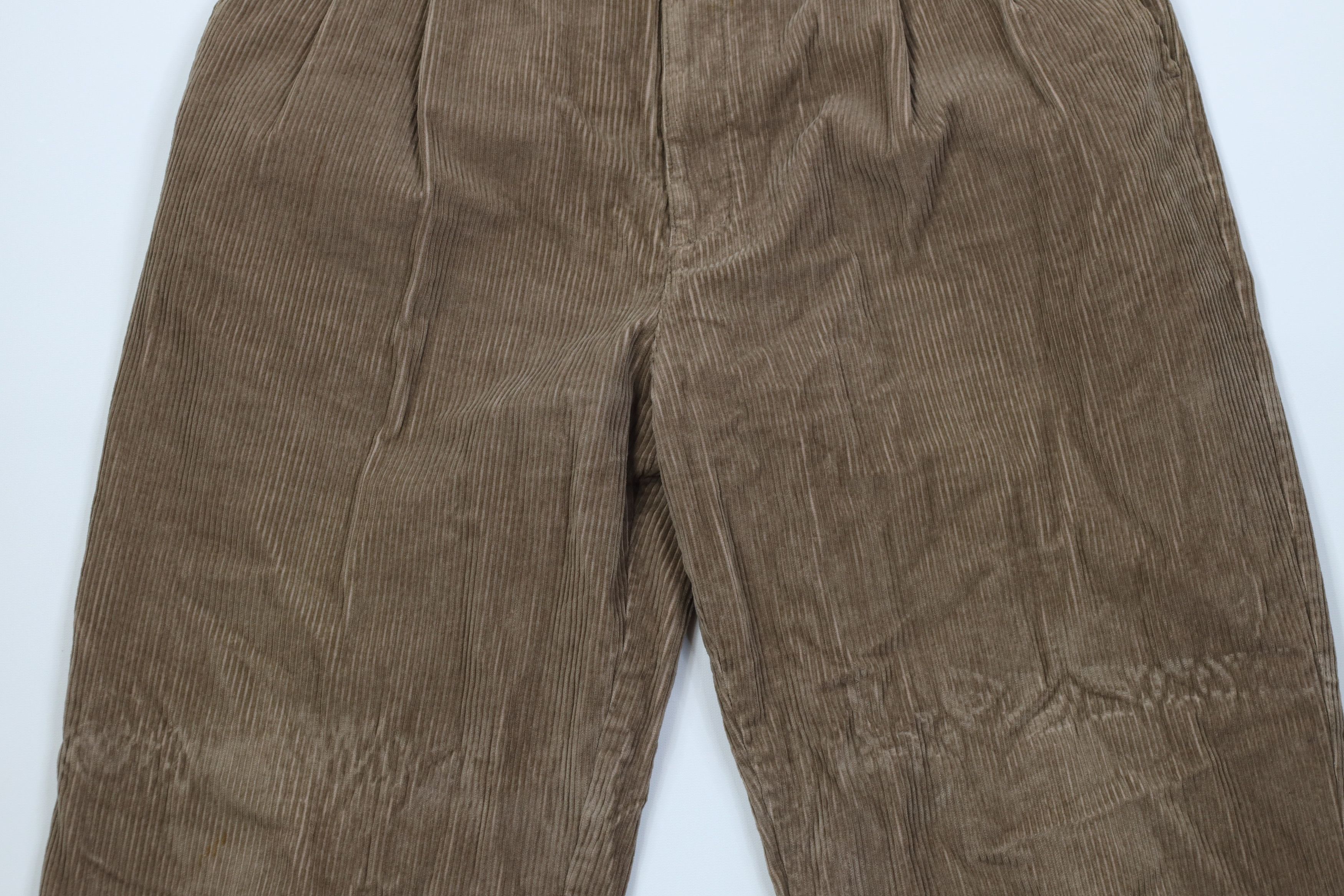 Vintage Vintage 90s Streetwear Pleated Wide Leg Corduroy Chino Pants Size US 36 / EU 52 - 3 Thumbnail