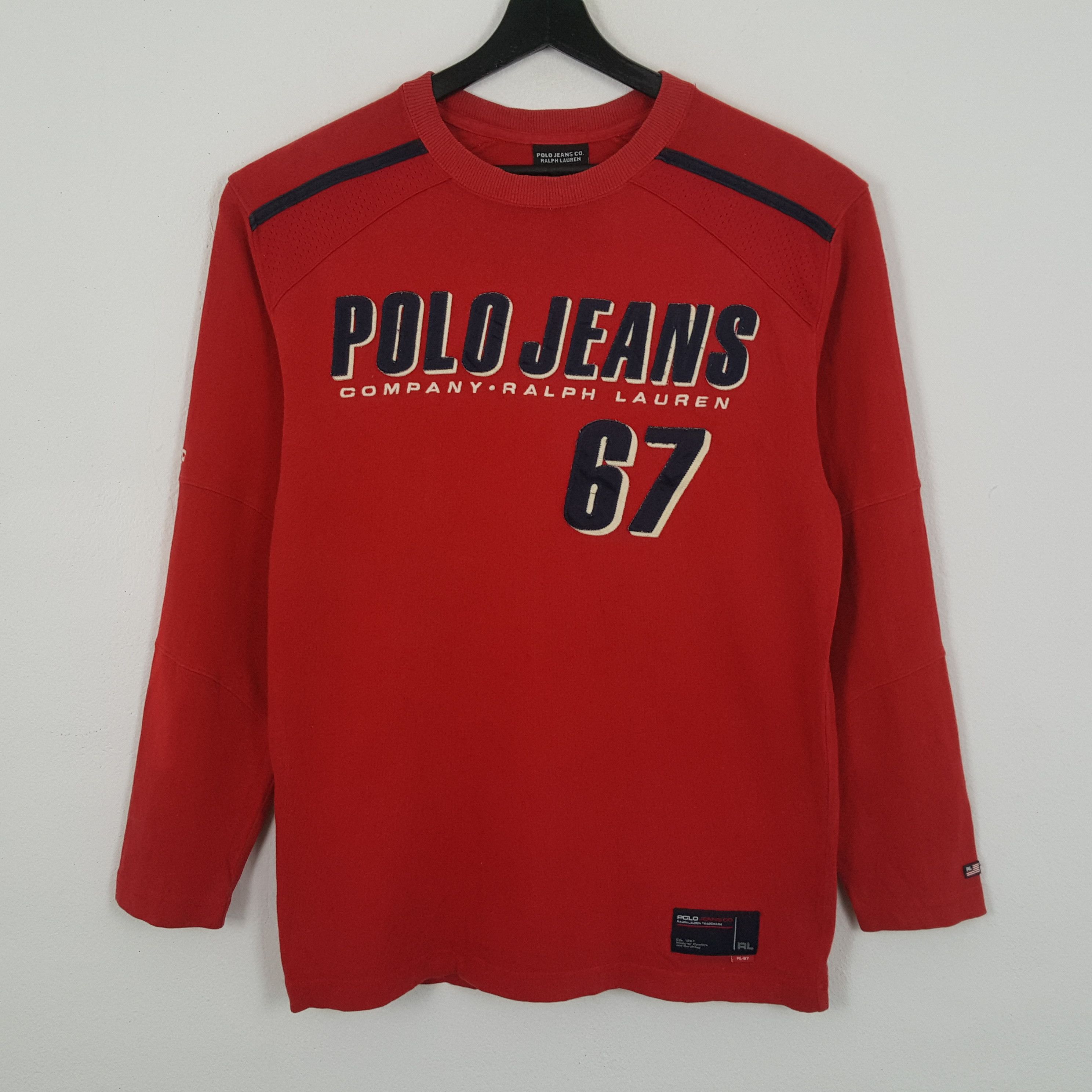 Polo Ralph Lauren × Vintage POLO JEANS RALPH LAUREN Nice Design Sweathirt Size US M / EU 48-50 / 2 - 1 Thumbnail