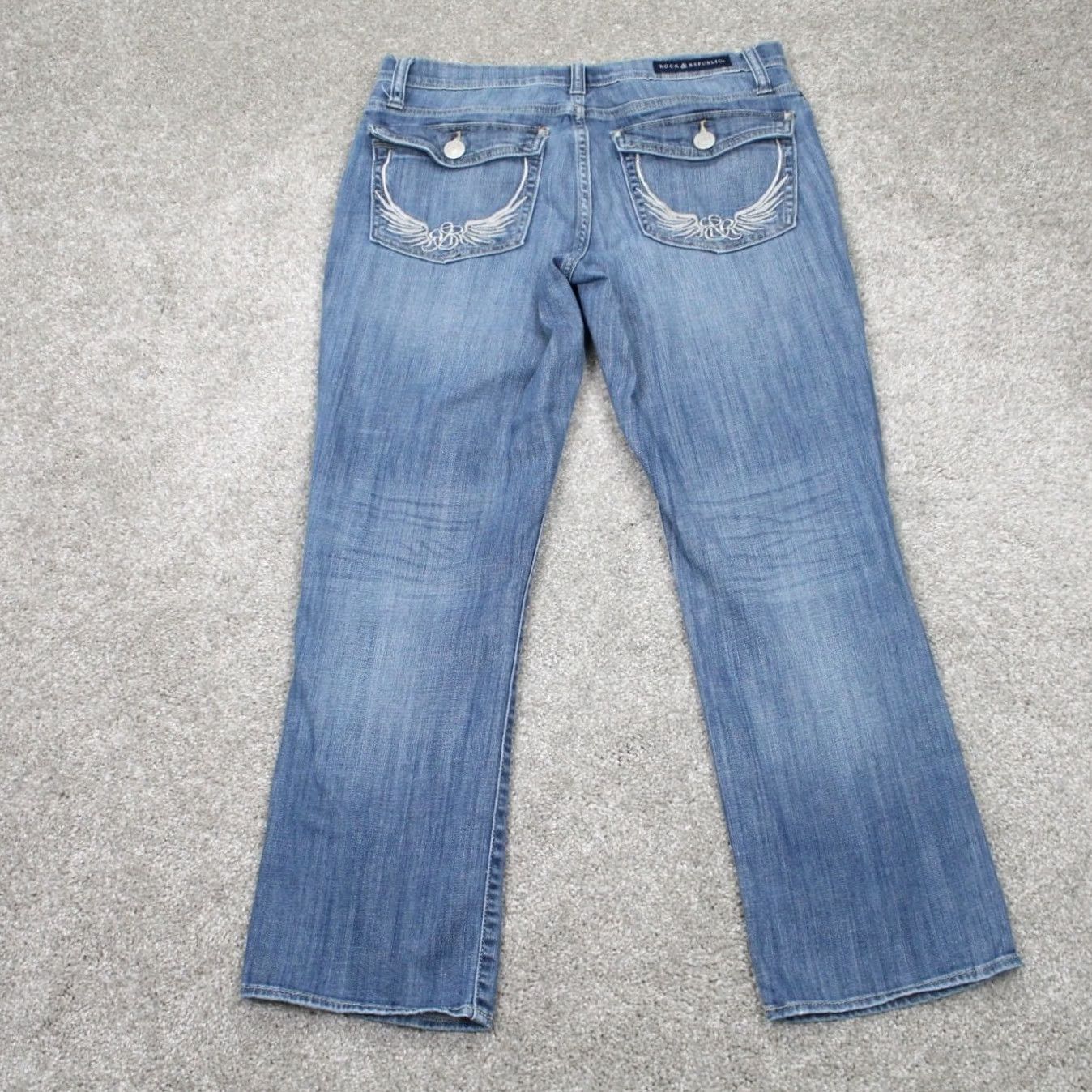 Vintage Rock & Republic Jeans Womens 8 Blue Medium Wash 5-Pocket Denim w/ 26" inseam Size 30" / US 8 / IT 44 - 6 Thumbnail