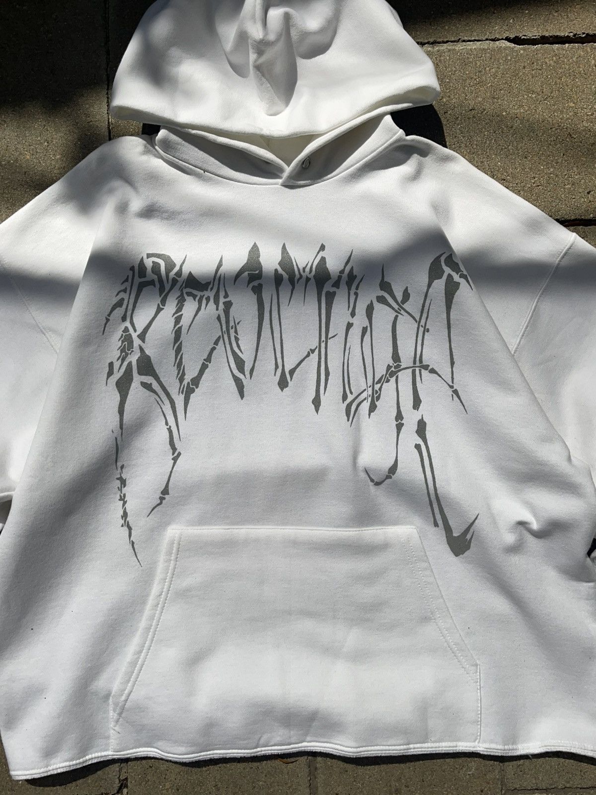 Revenge Revenge White Reflective ‘BONES’ Hoodie Size US L / EU 52-54 / 3 - 3 Thumbnail