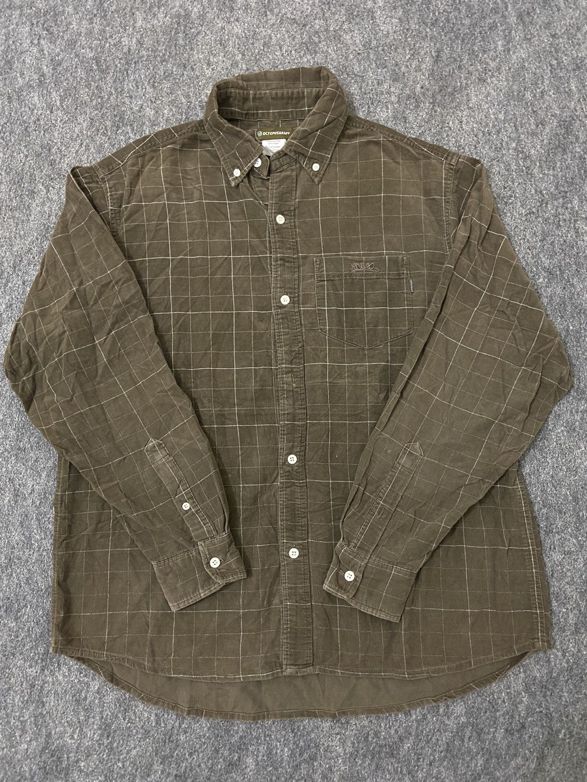 Octopus × Vintage octopus army vintage corduroy long shirt Size US L / EU 52-54 / 3 - 1 Thumbnail