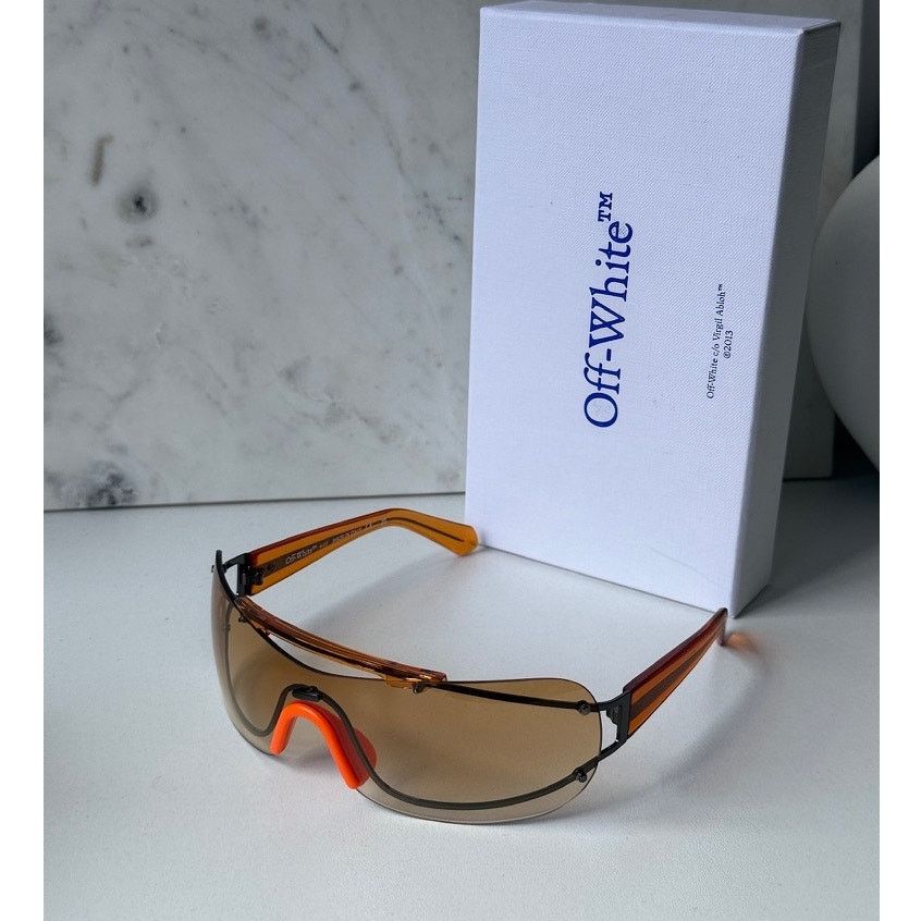 Loewe NEW Loewe LW40131I Wave Shield Mirror Sunglasses White  display picture 3