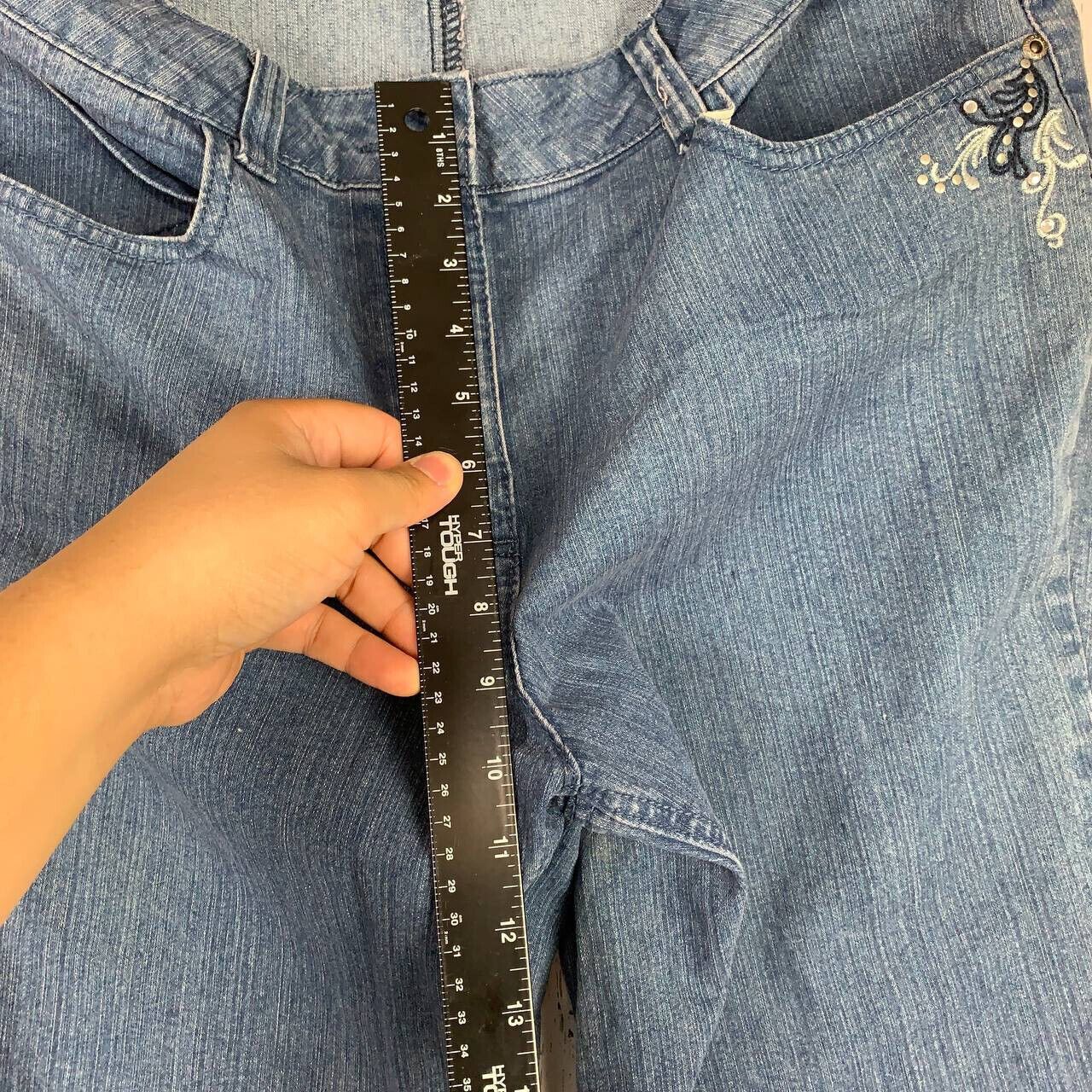 Basic Editions Basic Editions 10 High Rise Capri Jeans Pants Women 35x19 Size 32" / US 10 / IT 46 - 5 Thumbnail