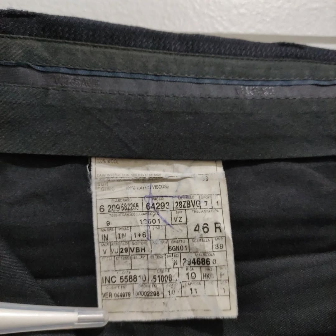Versace Vintage Slacks Versace Wool Blend, Fine Line Motif Size US 32 / EU 48 - 4 Thumbnail