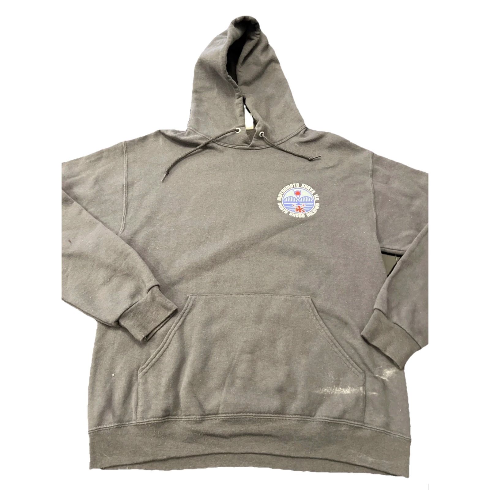 Jerzees Matsumoto Shaved Ice Hale’iwa Hawaii Hoodie Sweatshirt Gray Medium Unisex Adults Logo Pocket Hooded Knit Cotton Blend Classic Fit Size US M / EU 48-50 / 2 - 2 Thumbnail