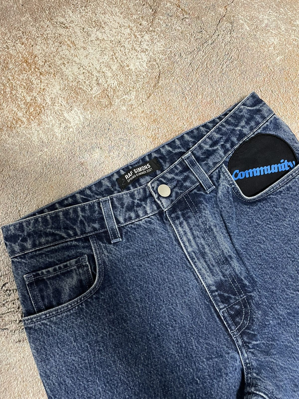 Raf Simons Raf Simons SS21 Community Blue Denim Jeans Size US 28 / EU 44 - 3 Thumbnail