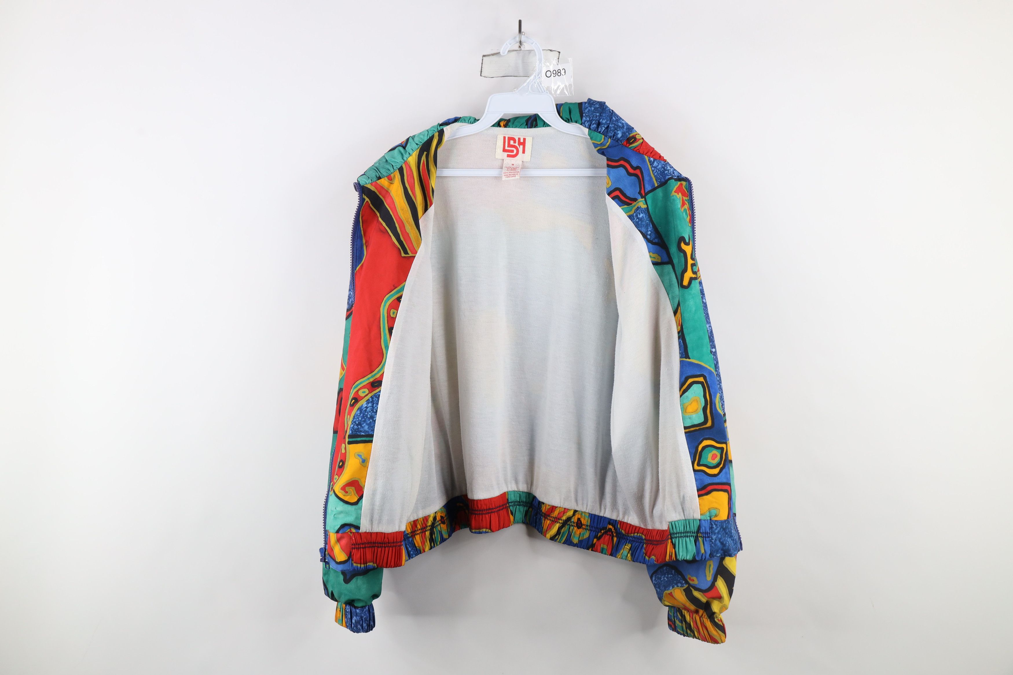 Vintage Vintage 90s Streetwear Abstract Lined Windbreaker Jacket USA Size M / US 6-8 / IT 42-44 - 10 Thumbnail