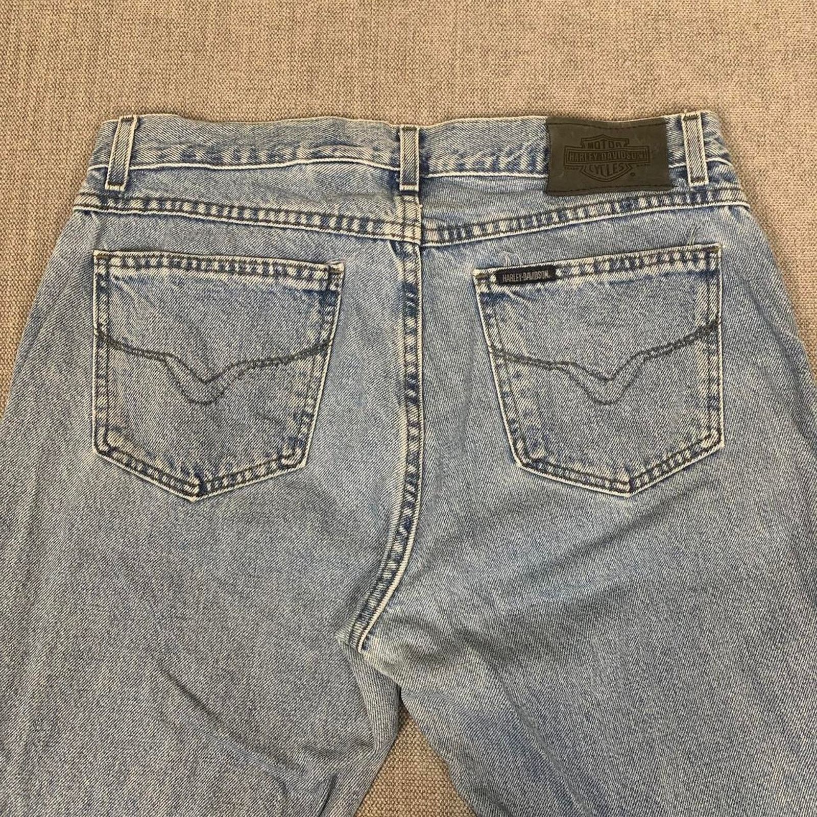 Harley Davidson Harley Davidson Baggy Western Denim Jeans Size US 33 - 3 Thumbnail