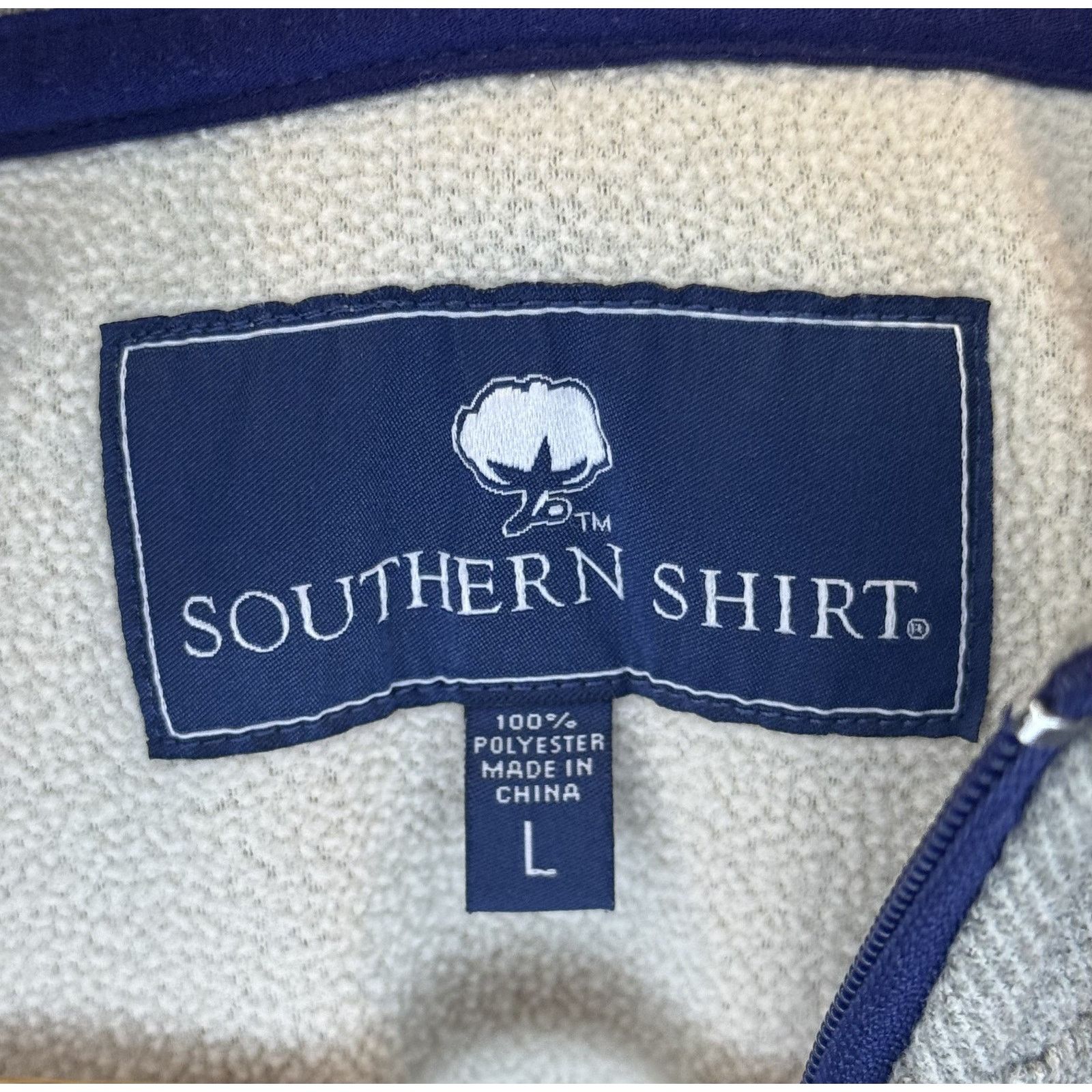 Southern Marsh Southern Shirt Pullover Mens Large Gray Quarter Zip w Pocket Size US L / EU 52-54 / 3 - 3 Thumbnail