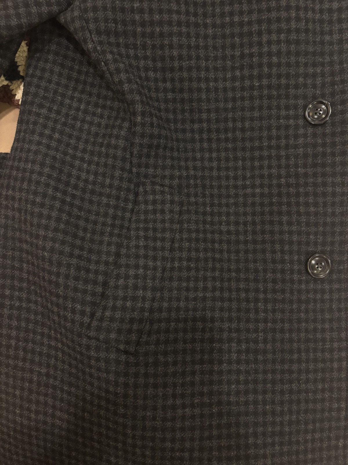 Ermenegildo Zegna Charcoal Check Overcoat Size US L / EU 52-54 / 3 - 22 Thumbnail
