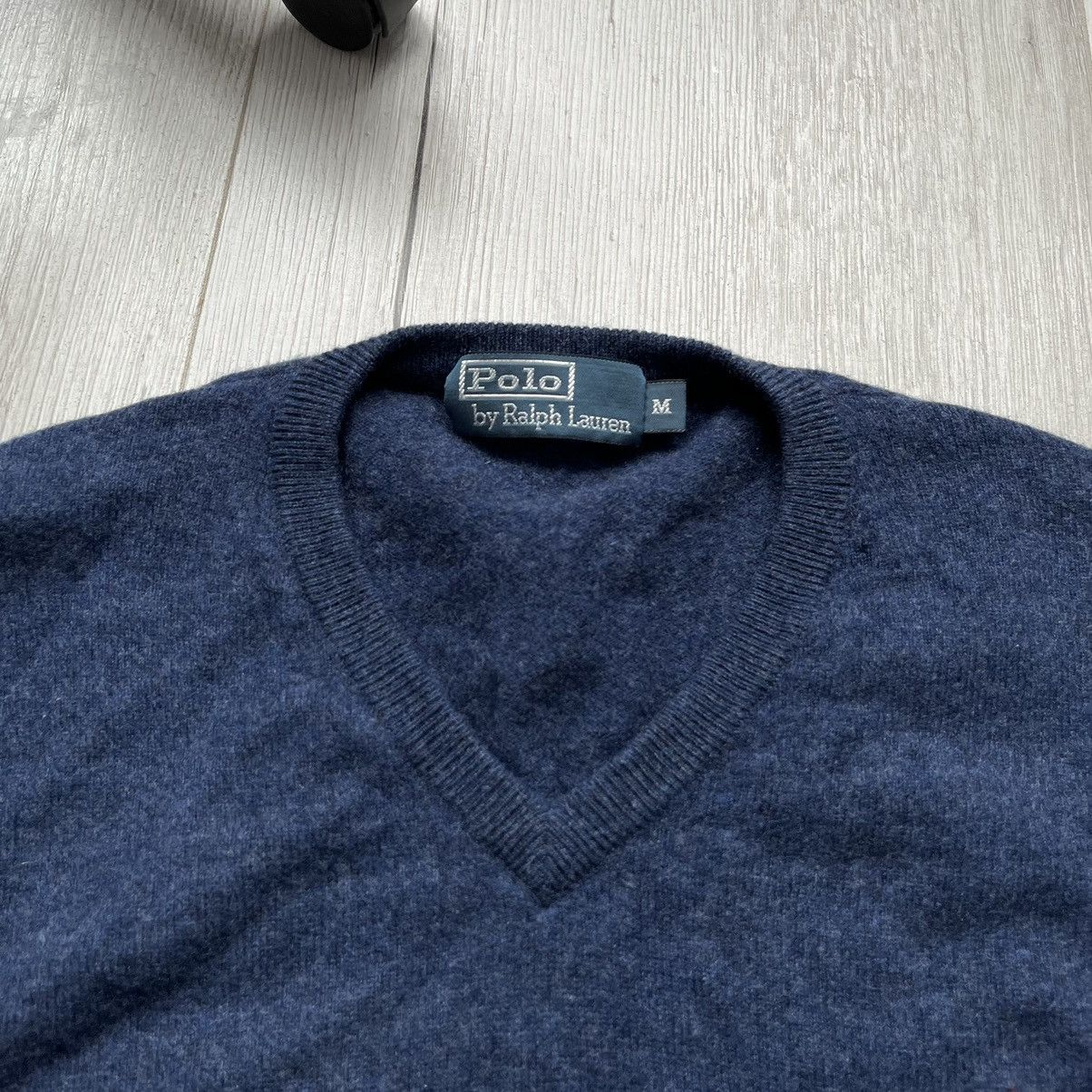 Polo Ralph Lauren × Vintage Polo Ralph Lauren Vintage Merino Wool V Neck Sweater Mens M Size US M / EU 48-50 / 2 - 4 Thumbnail